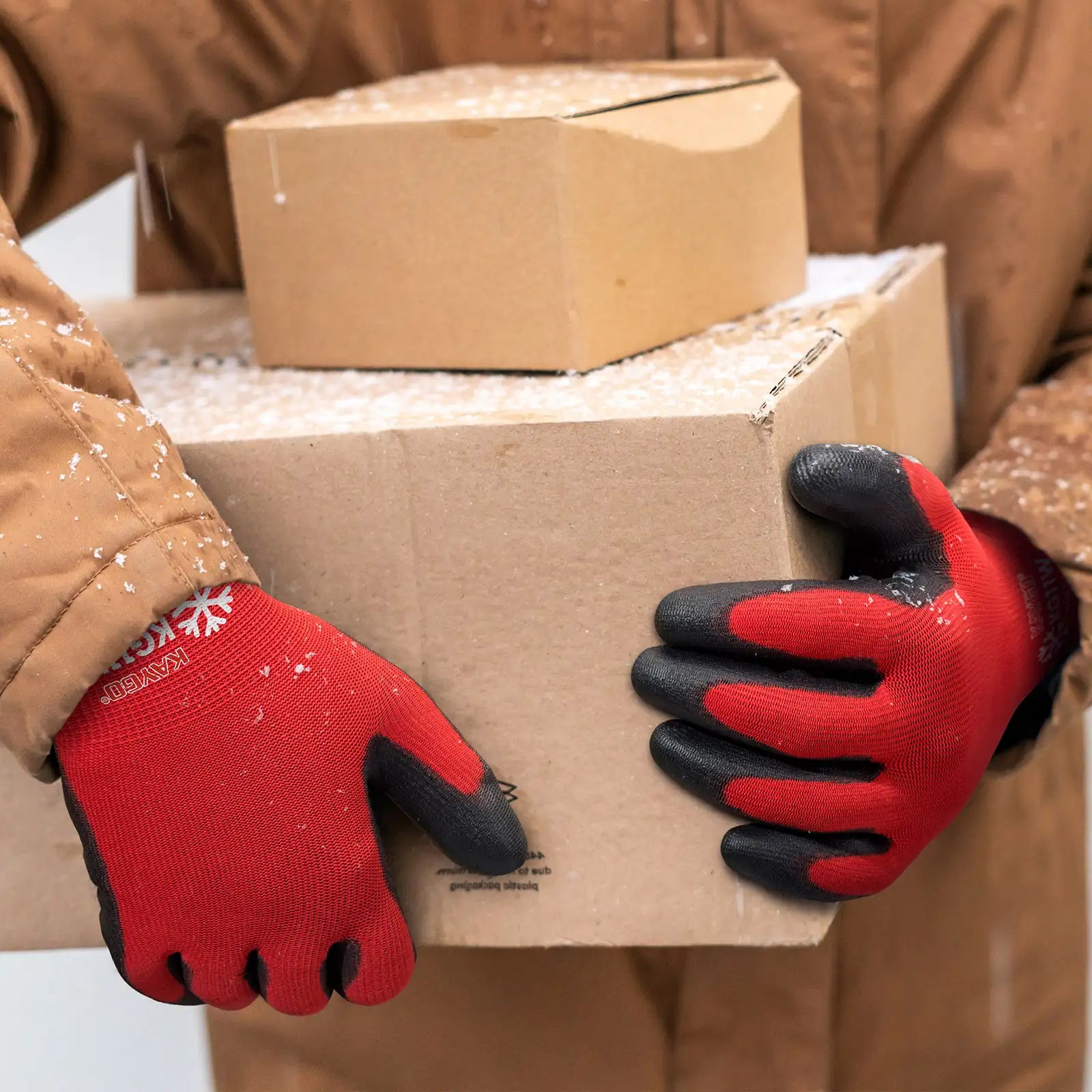 KAYGO KG11W Thermal Work Gloves – PU Coated Palm & Fingers for Cold Protection