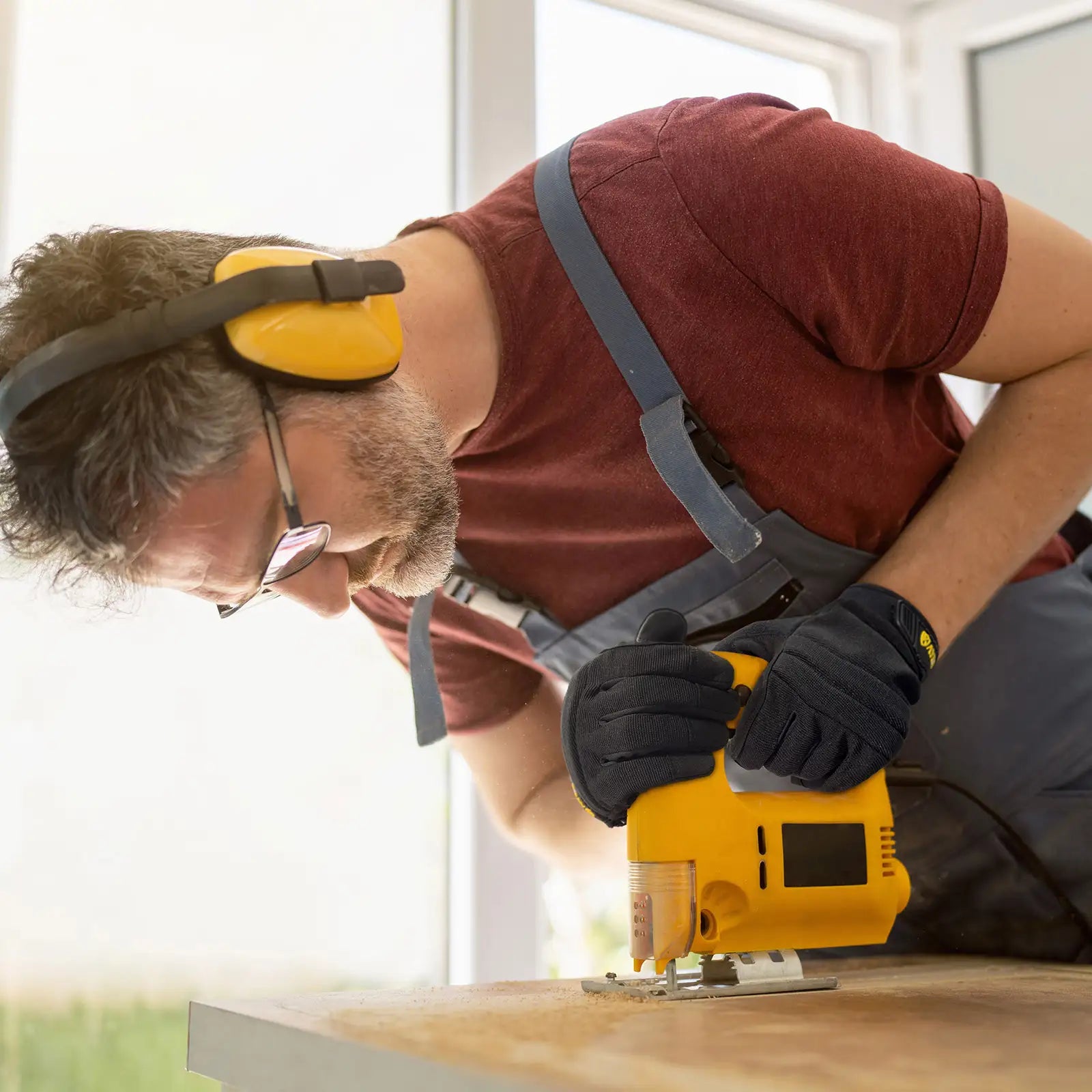 KG125 Mechanic Gloves with Reinforced Synthetic Leather on Palm TouchScreen