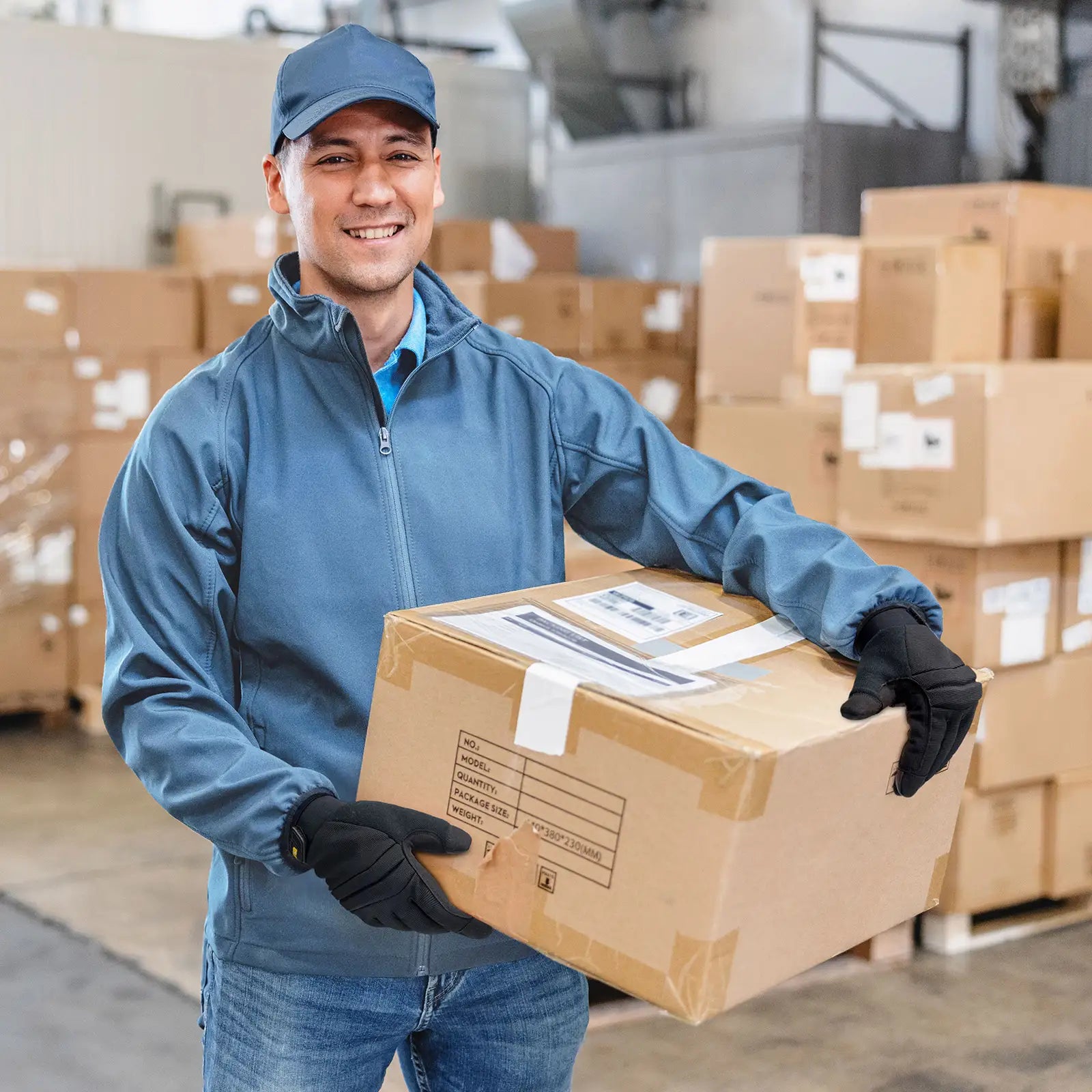 KG125 Mechanic Gloves with Reinforced Synthetic Leather on Palm TouchScreen