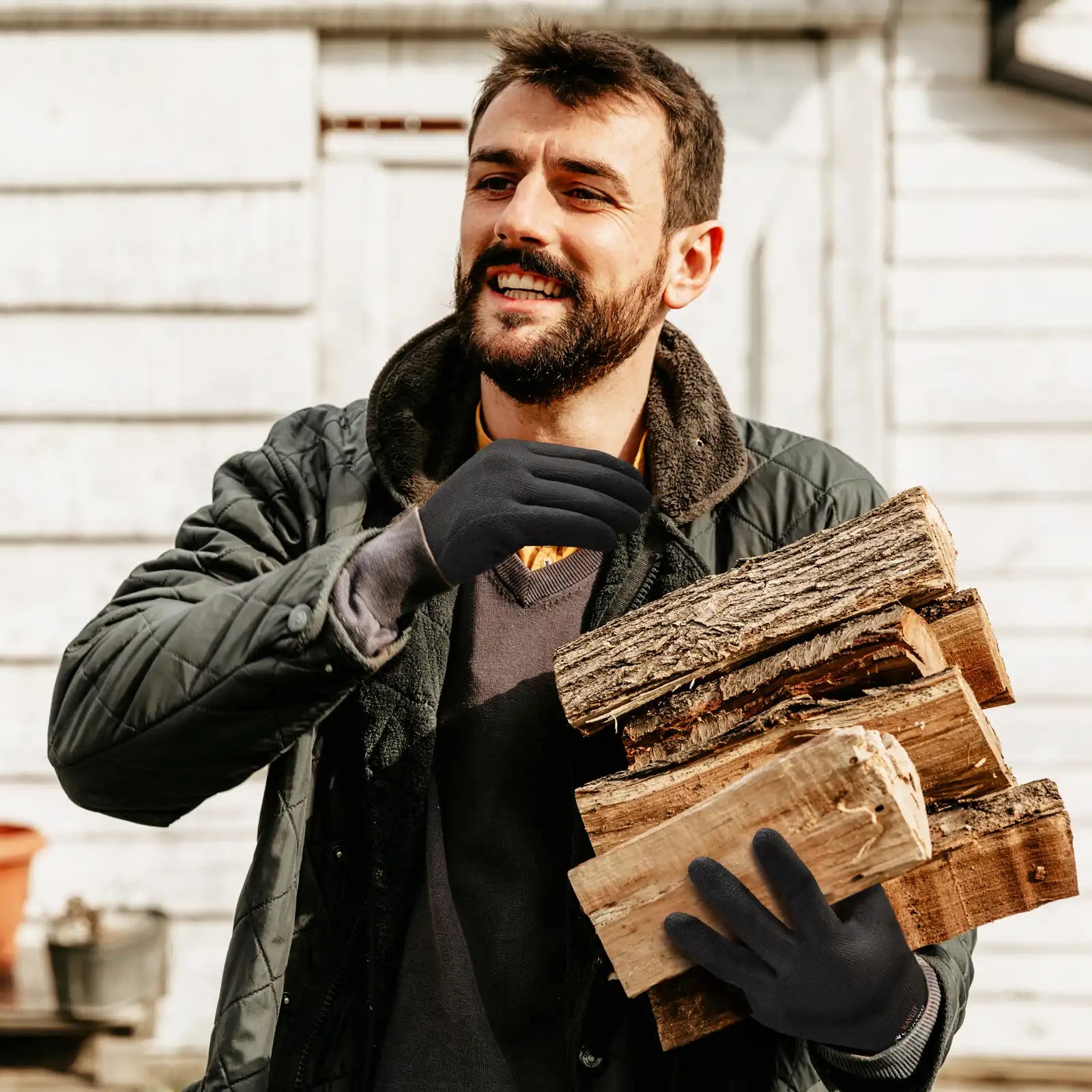 KAYGO KG12W Thermal Work Gloves for Winter – Nitrile Coated Safety Grip Gloves