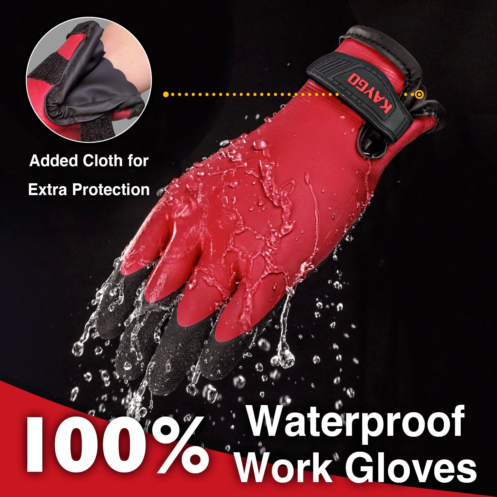 KAYGO KG145W Insulated Waterproof Winter Gloves for Freezer Work & Flexible Tasks