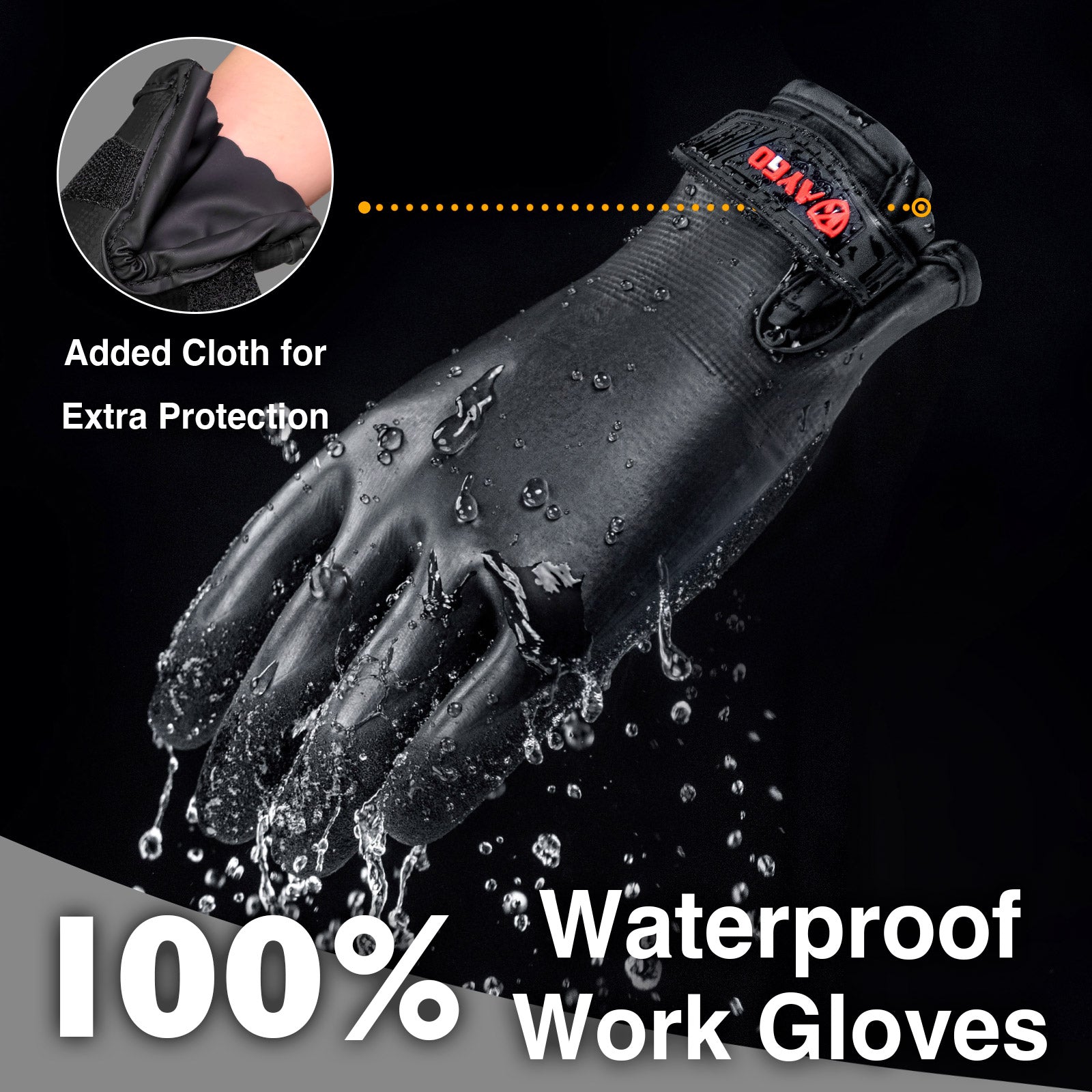 KAYGO Waterproof Winter Work Gloves Thermal Insulated Cold Weather Freezer Outdoor KG145