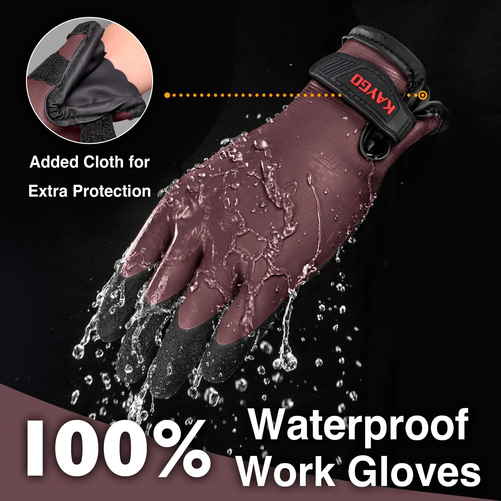 KAYGO Waterproof Winter Work Gloves Thermal Insulated Cold Weather Freezer Outdoor KG145
