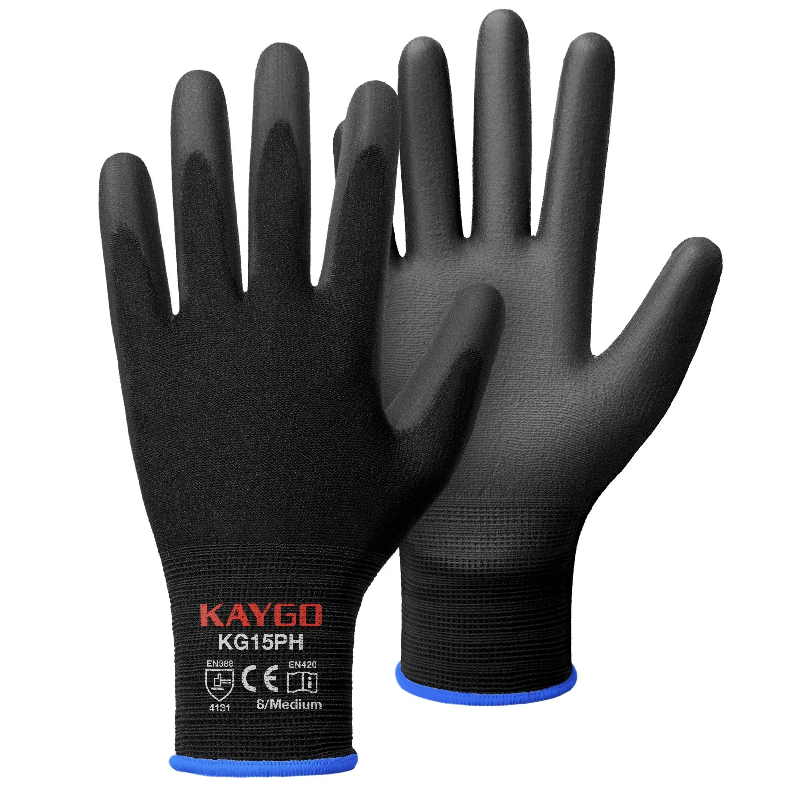 Seamless Knit Nylon Work Gloves with Polyurethane Coated on Palm and Fingers