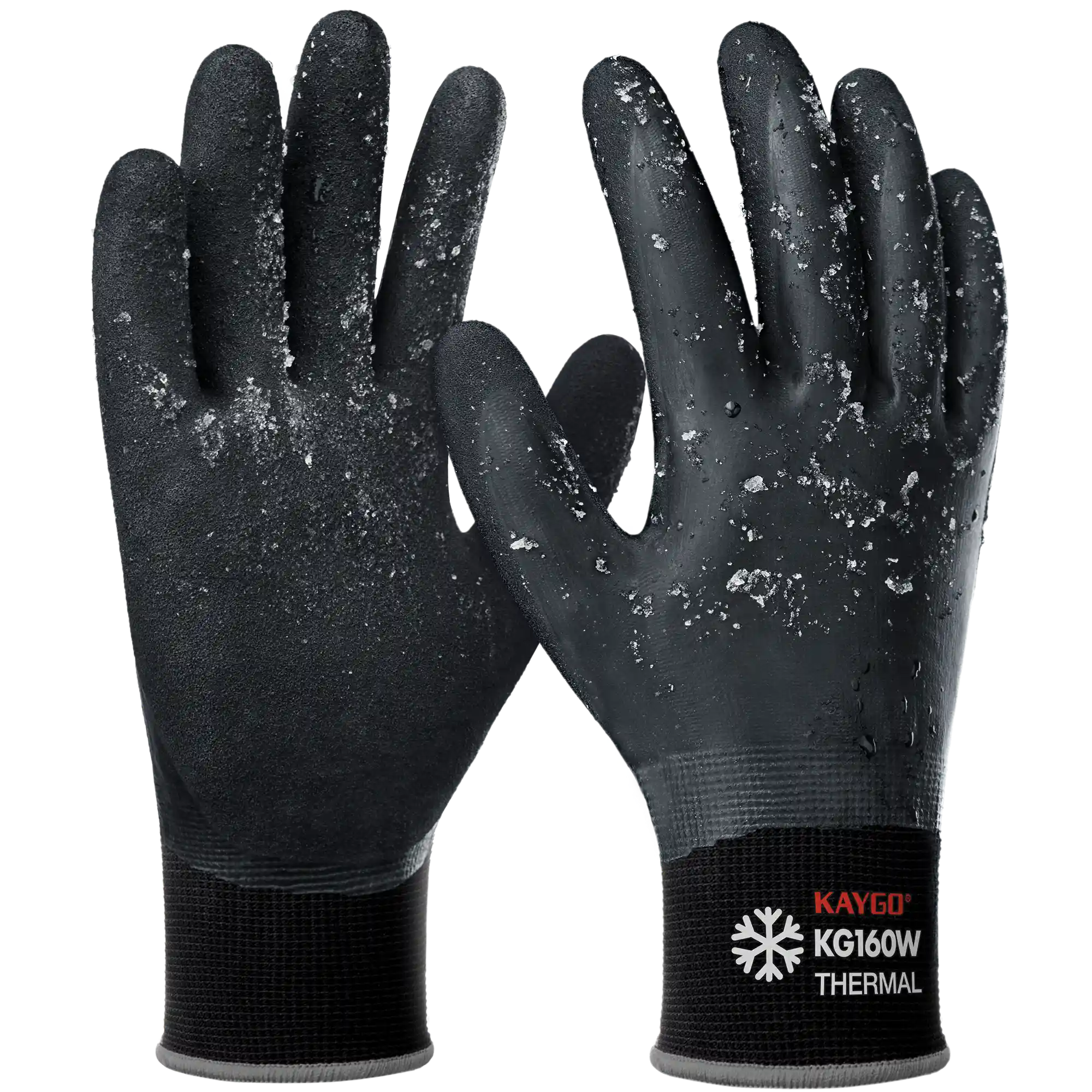 Cold Protection Work Gloves Thermal Insulated Freezer Rubber Coated Gloves Waterproof KG160W