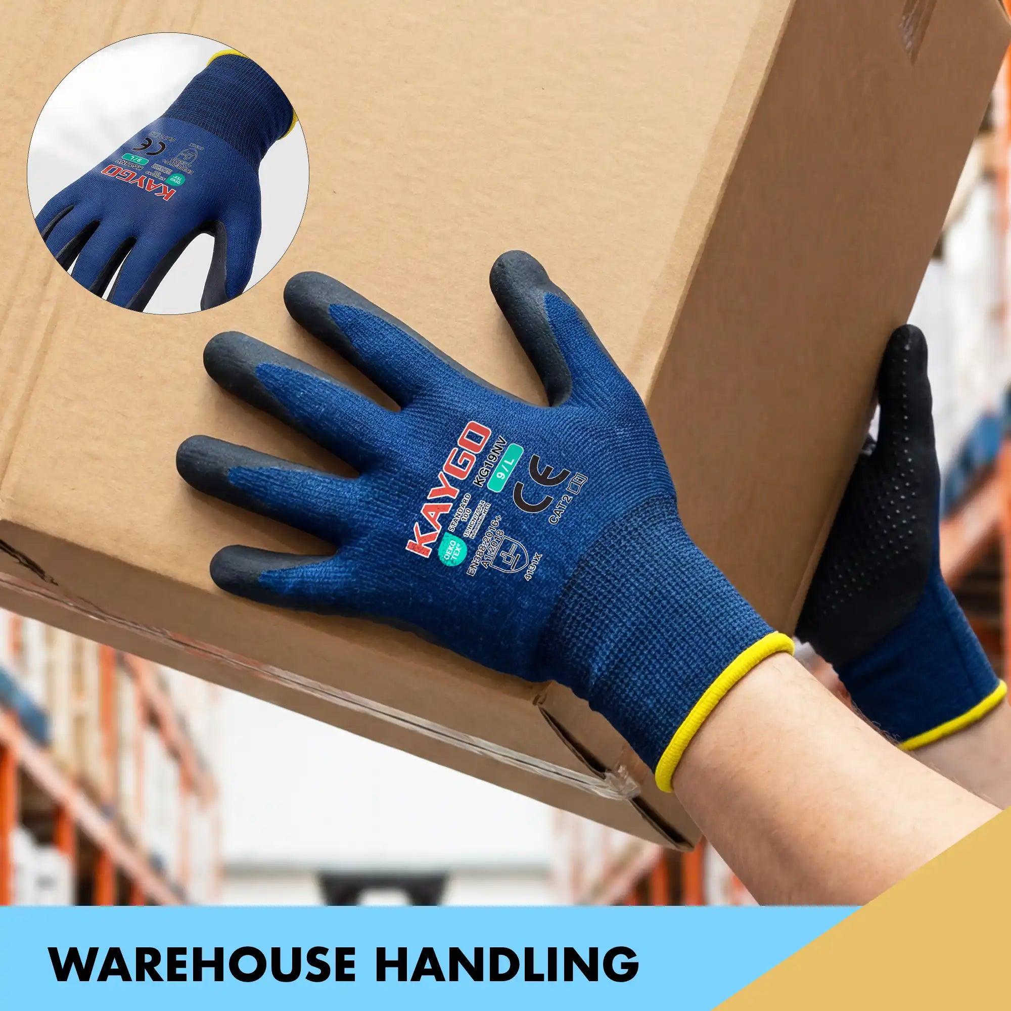 KAYGO KG19N Micro-Dotted Nitrile Coated Work Gloves