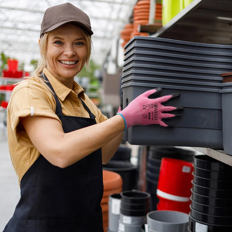KG11 Seamless Knit Polyester Work Gloves with Polyurethane Coated on Palm and Fingers