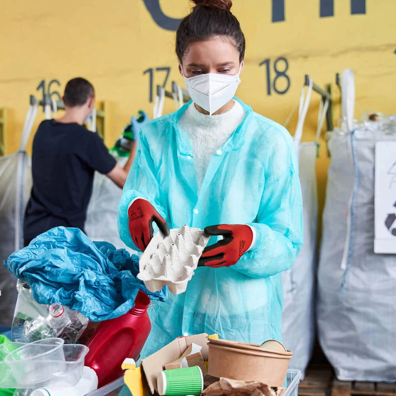 KAYGO KG11P Work Gloves for Precision Assembly, Parcel Sorting & Home Gardening — PU Coated Palm & Fingers (Touchscreen Option)