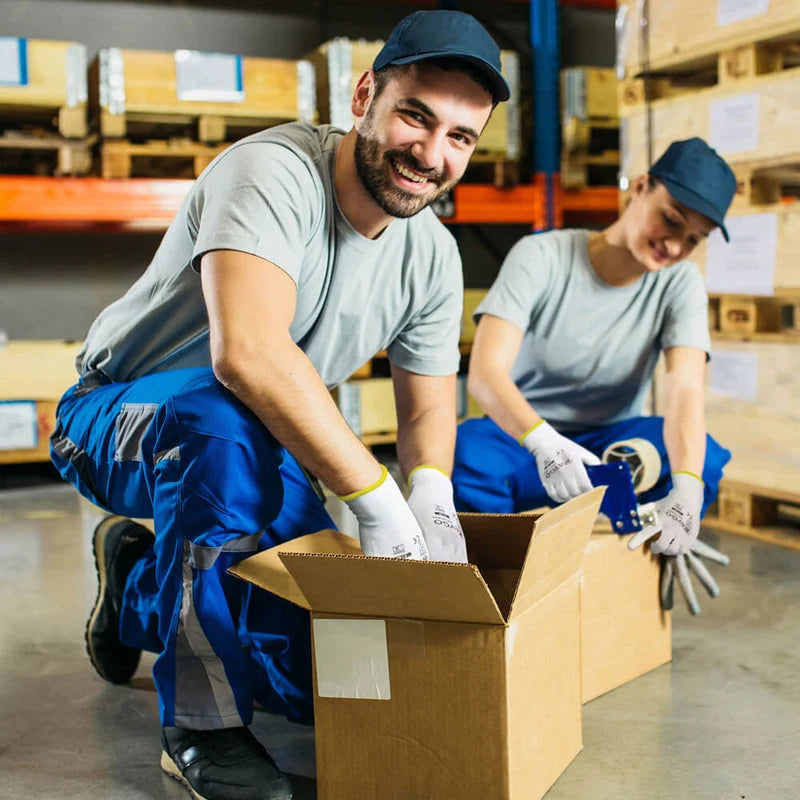 KAYGO KG11P Work Gloves for Precision Assembly, Parcel Sorting & Home Gardening — PU Coated Palm & Fingers (Touchscreen Option)