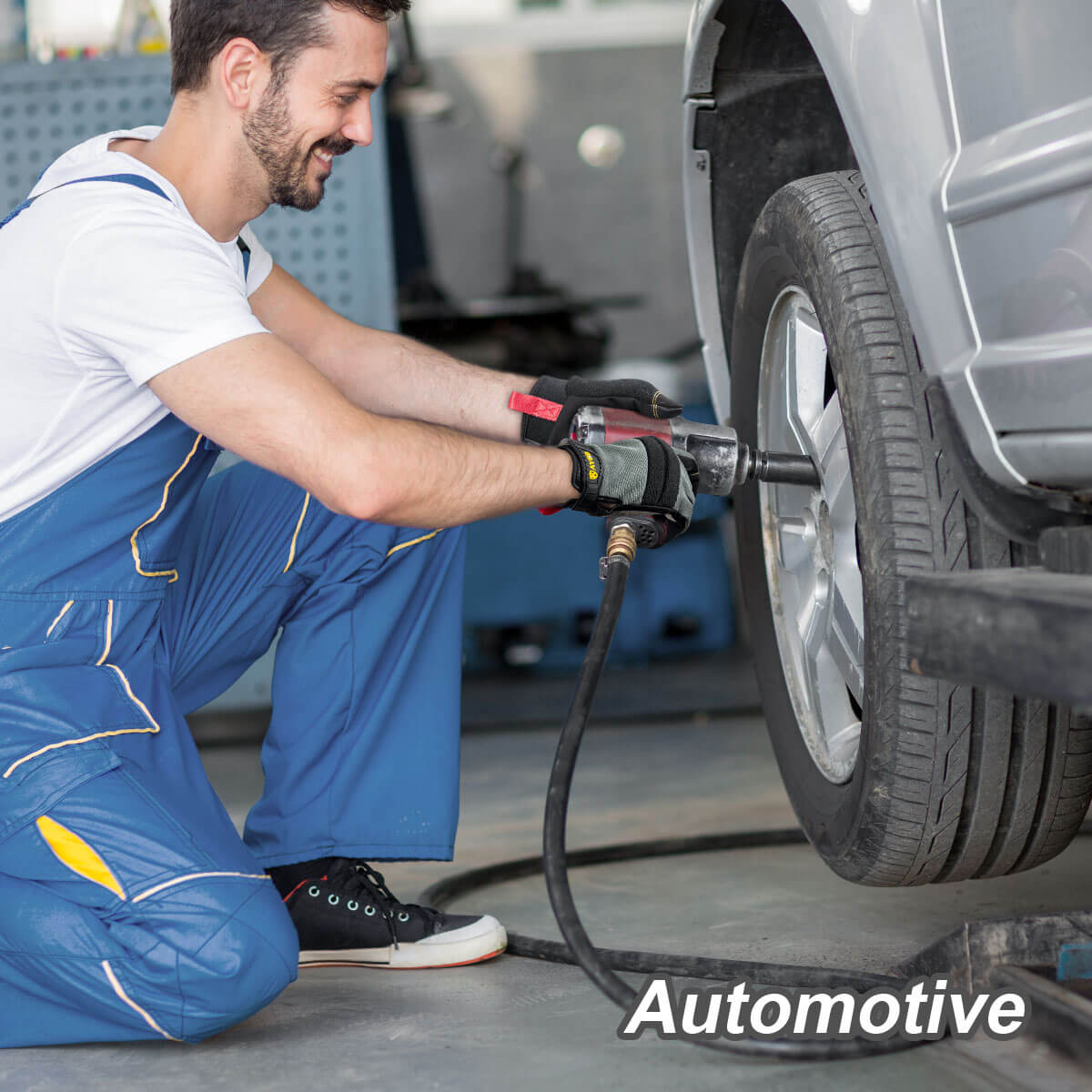 KG125 Mechanic Gloves with Reinforced Synthetic Leather on Palm TouchScreen