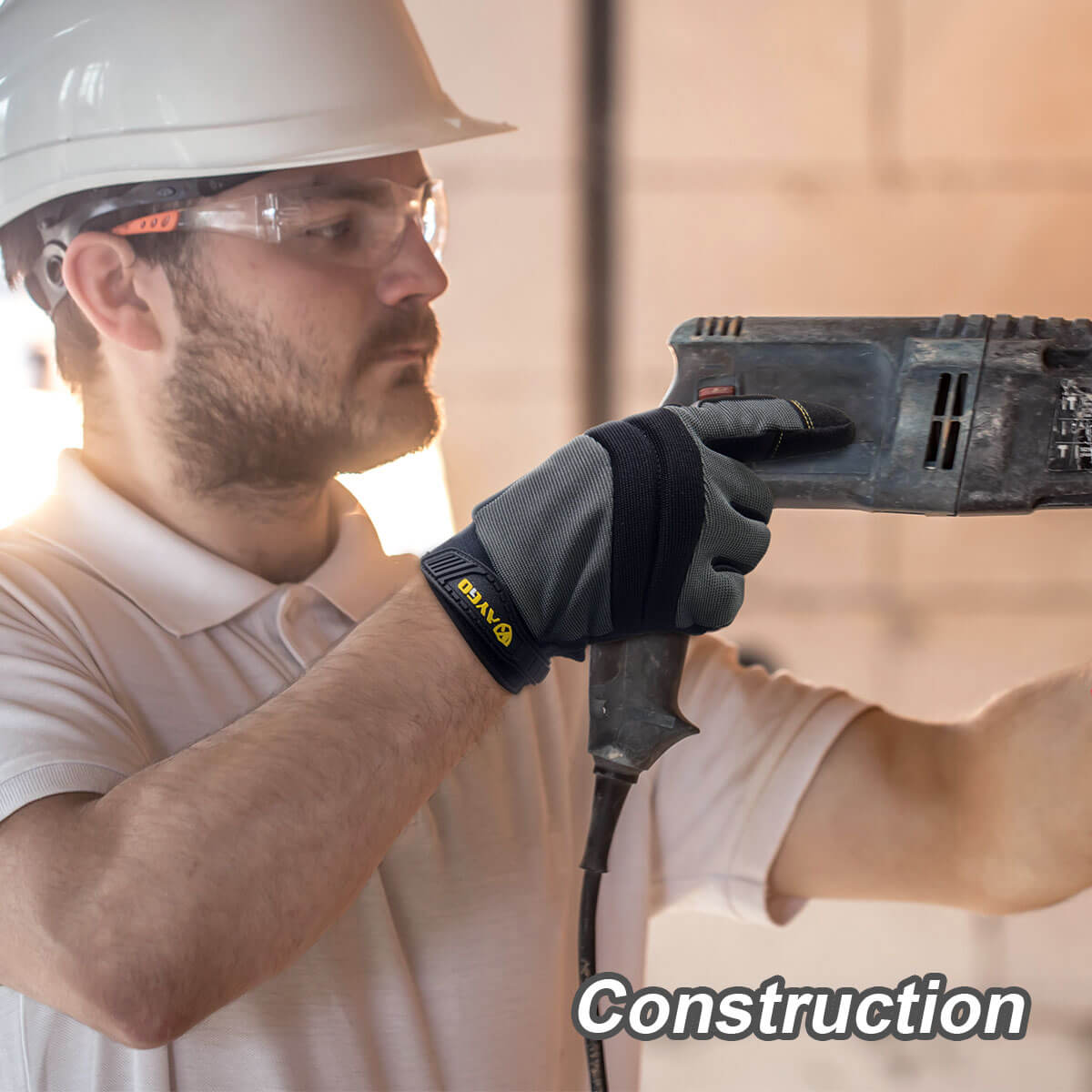 KG125 Mechanic Gloves with Reinforced Synthetic Leather on Palm TouchScreen