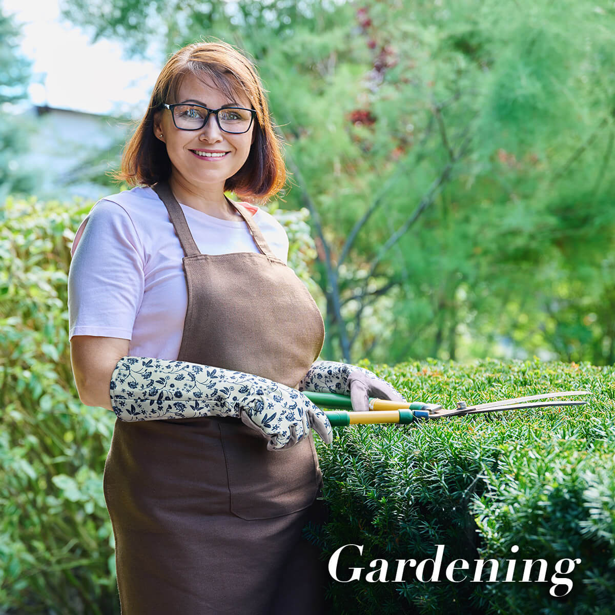 Faux Leather Long Gardening Gloves for Women