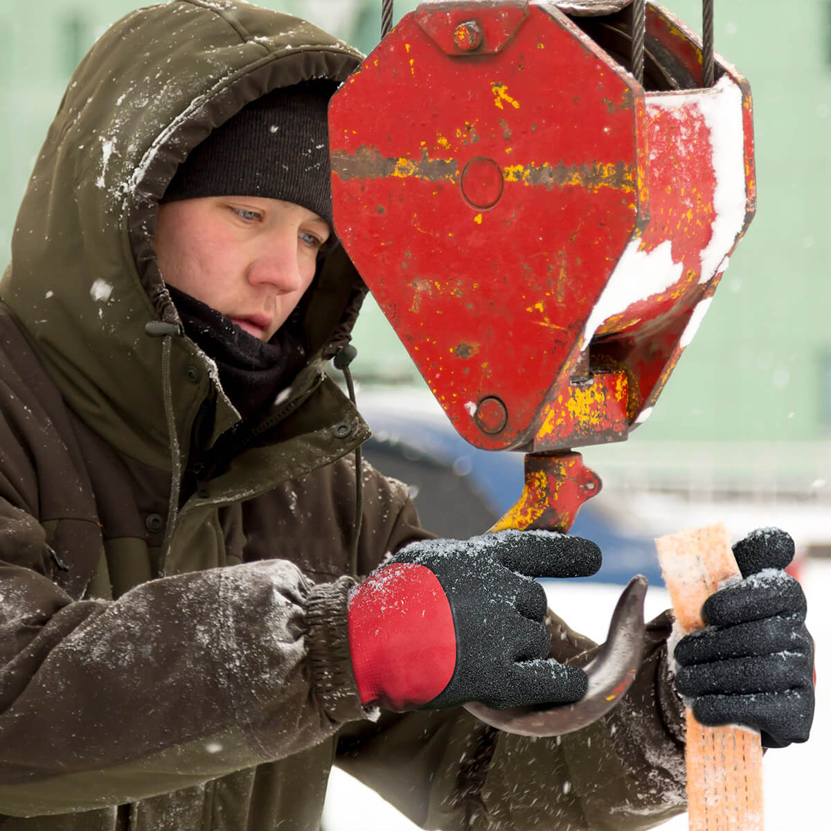 KG140 Waterproof Thermal Work Gloves with Double Dipped Latex Coated on Full Hand