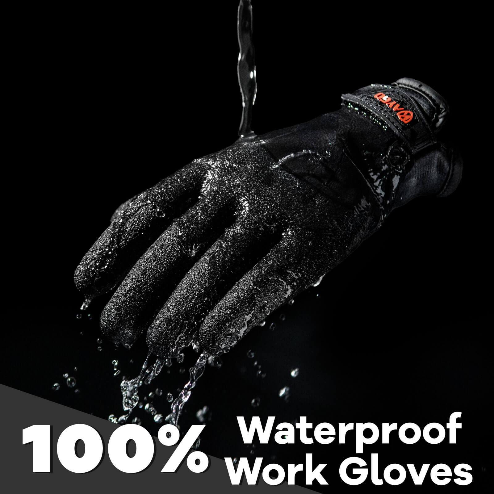 KG140 Waterproof Thermal Work Gloves with Double Dipped Latex Coated on Full Hand