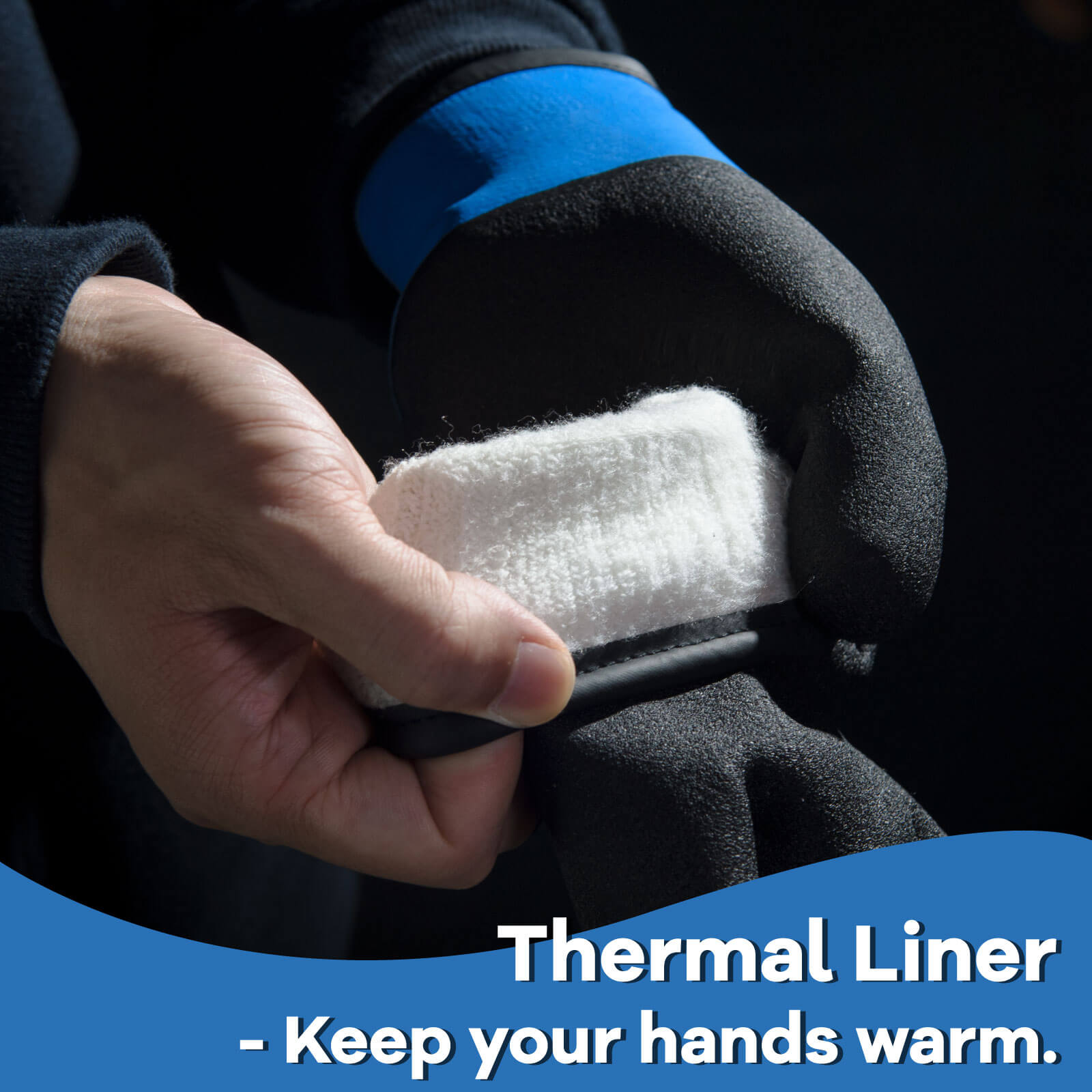 KG140 Waterproof Thermal Work Gloves with Double Dipped Latex Coated on Full Hand