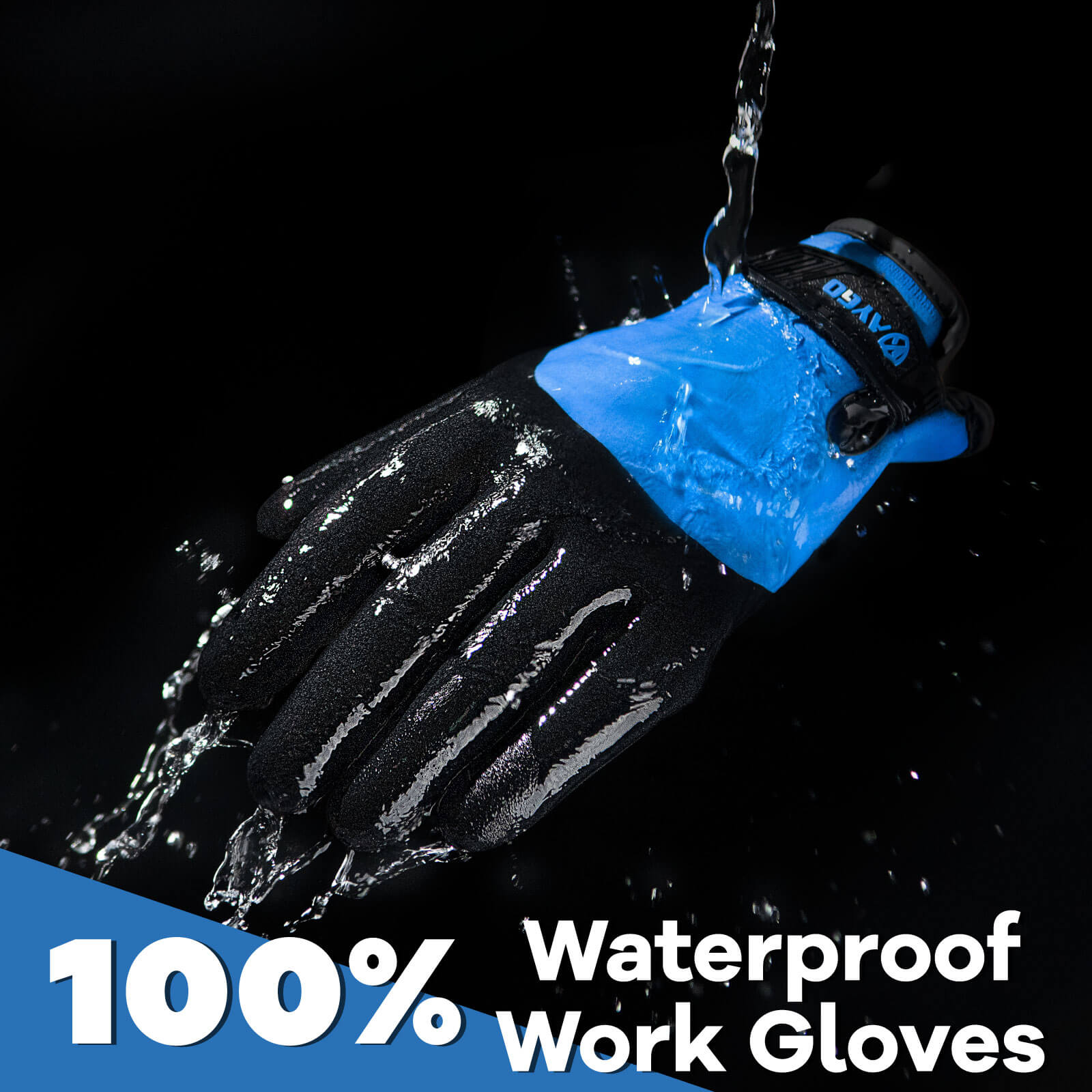 KG140 Waterproof Thermal Work Gloves with Double Dipped Latex Coated on Full Hand
