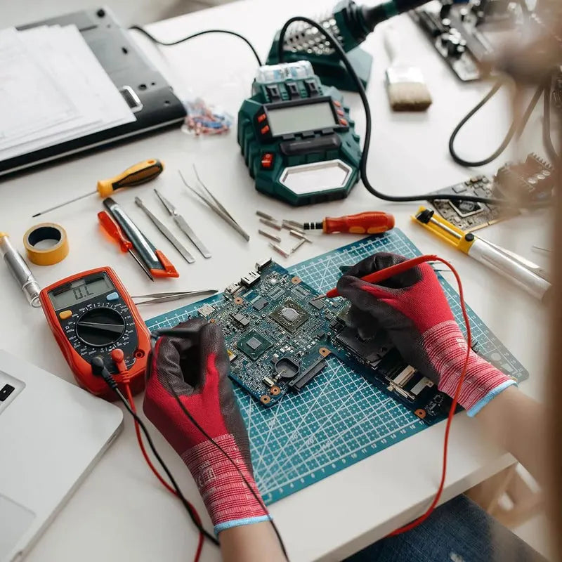 Seamless Knit Nylon Work Gloves with Polyurethane Coated on Palm and Fingers