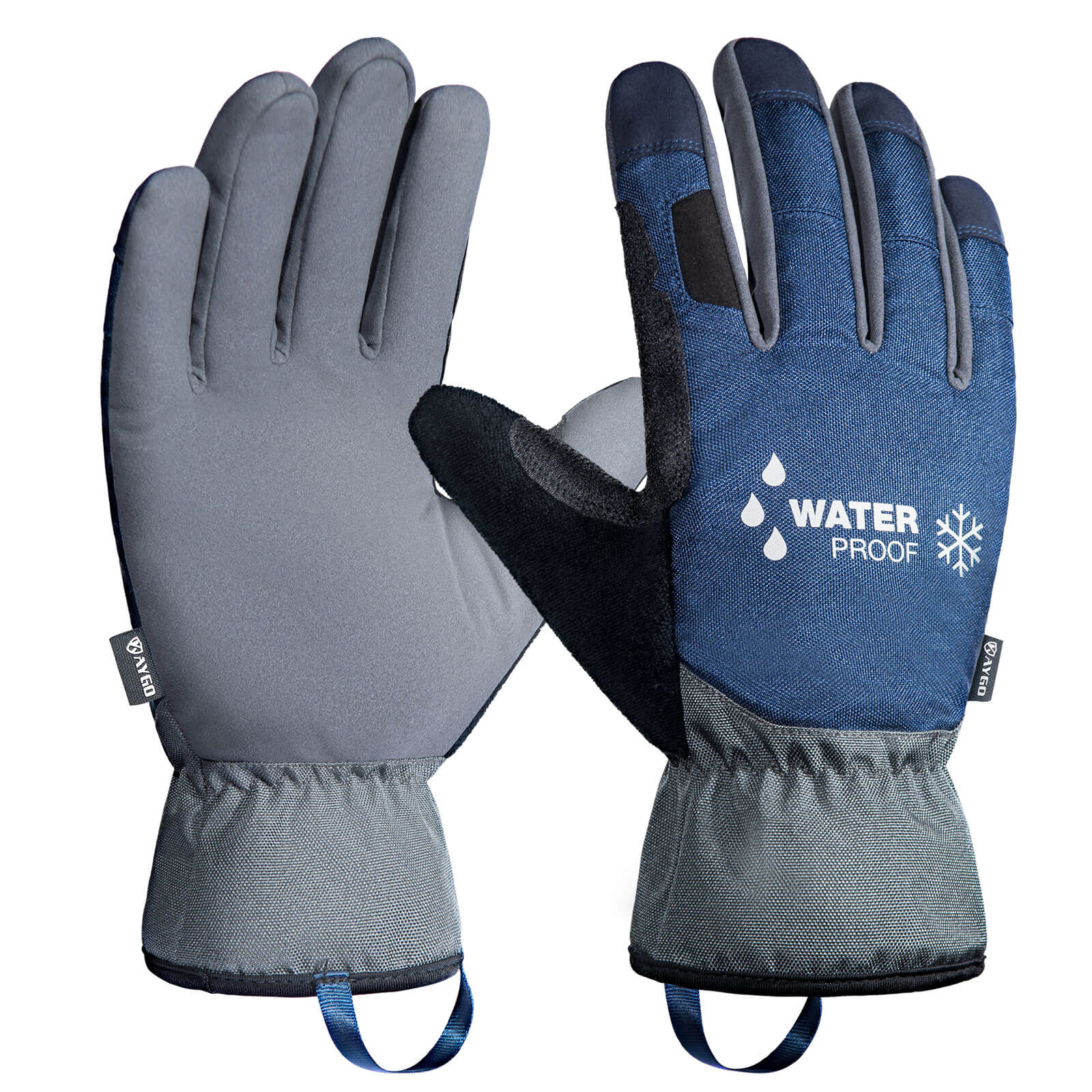 KAYGO Winter Waterproof Thermal Work Gloves for Men and Women, Full Hand  Latex Coated, Acrylic Insulated Liner for Freezer Cold Weather, Fine  Crinkle Grip,KG140W (Extra Large, Blue) - Yahoo Shopping