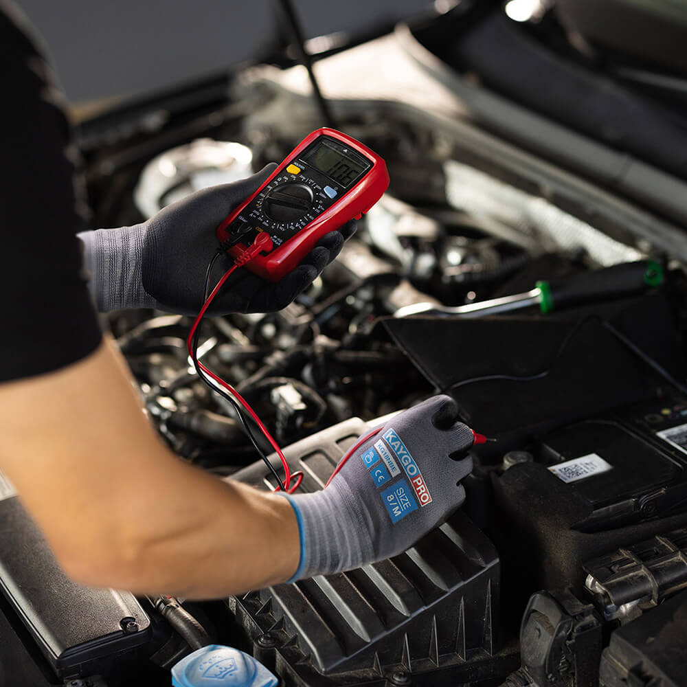 Touchscreen Work Gloves with Microfoam Nitrile Coated on Palm and Fingers KG18NE