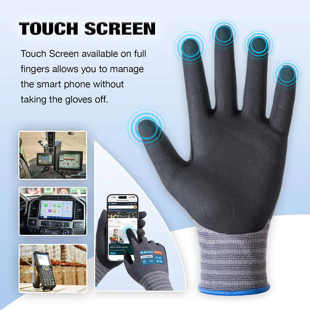 KG18N Seamless Knit Nylon Work Gloves with Microfoam Nitrile Coated on Palm and Fingers