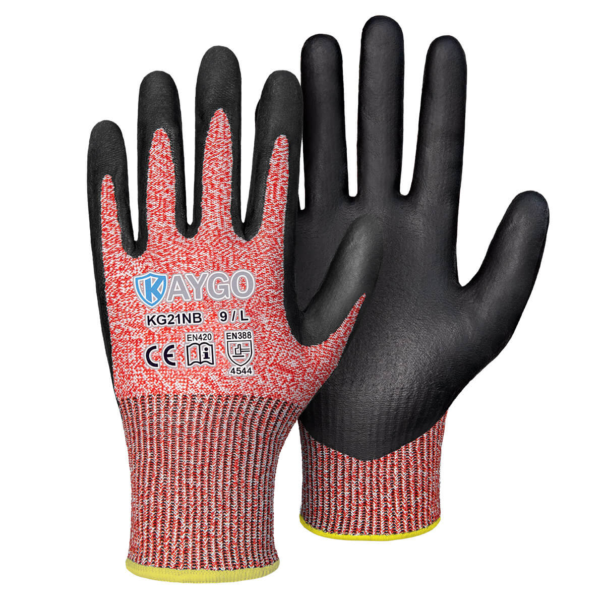 A3 Cut Resistant HPPE Work Gloves with Microfoam Nitrile Coated on Palm and Fingers