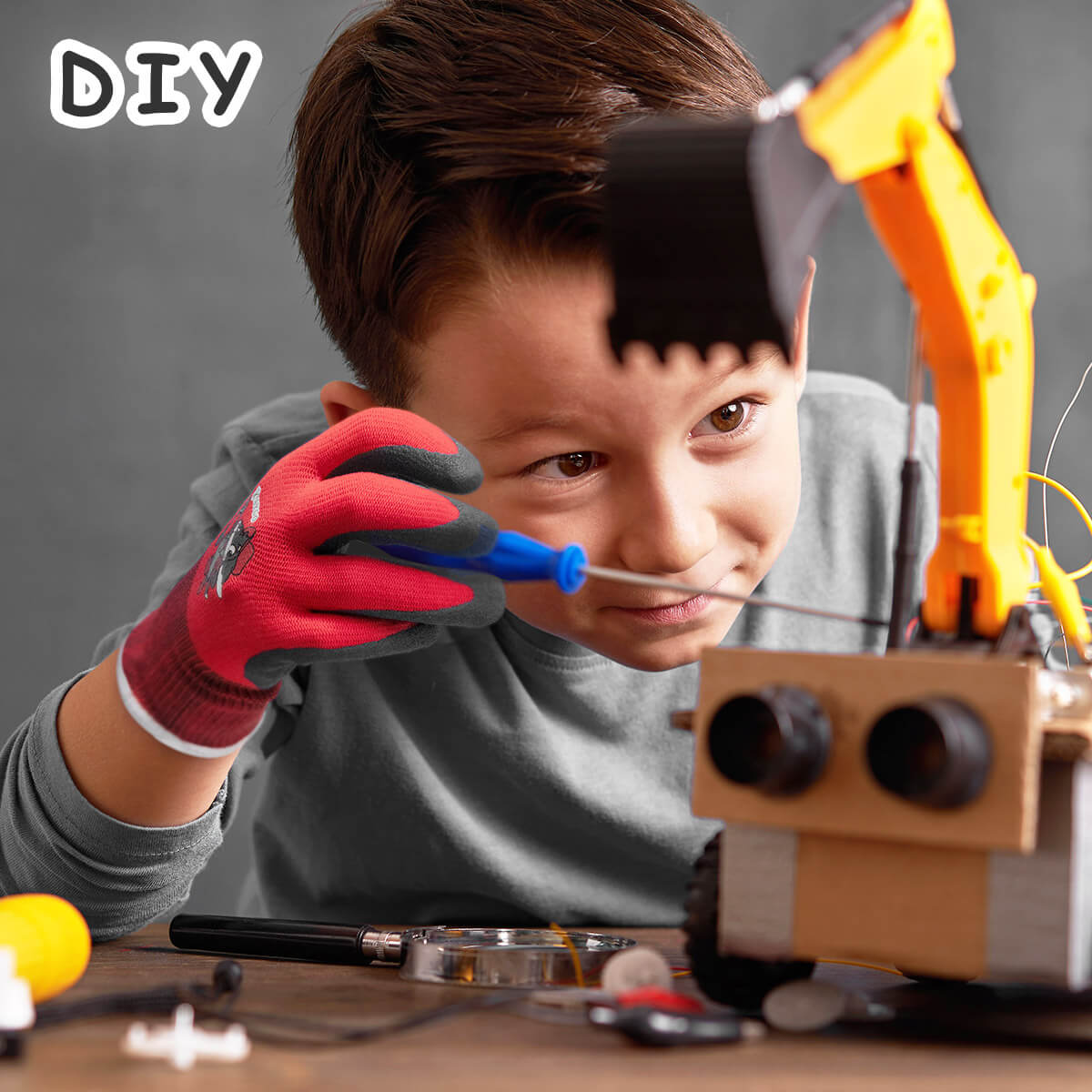 Childrens Gloves with Latex Sandy Finish Coated