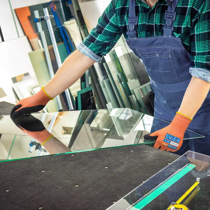 A6 Cut Resistant Gloves with Nitrile Coated MicroFoam Grip on Palm & Fingers - Touchscreen Compatible