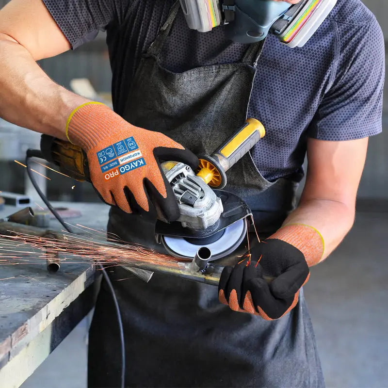 A6 Cut Resistant Gloves with Nitrile Coated MicroFoam Grip on Palm & Fingers - Touchscreen Compatible