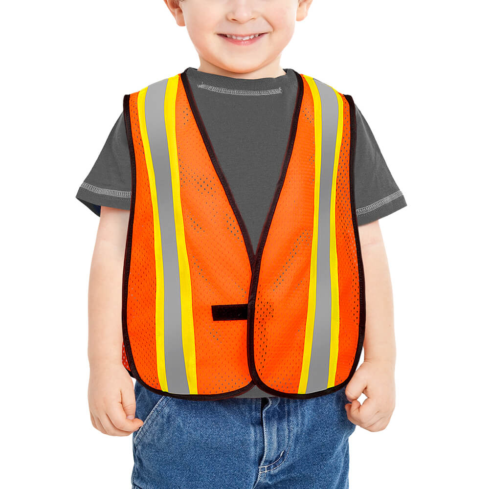 Kids Mesh Hi Vis Vest with Hook and Loop
