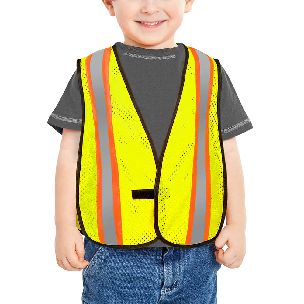 Kids Mesh Hi Vis Vest with Hook and Loop
