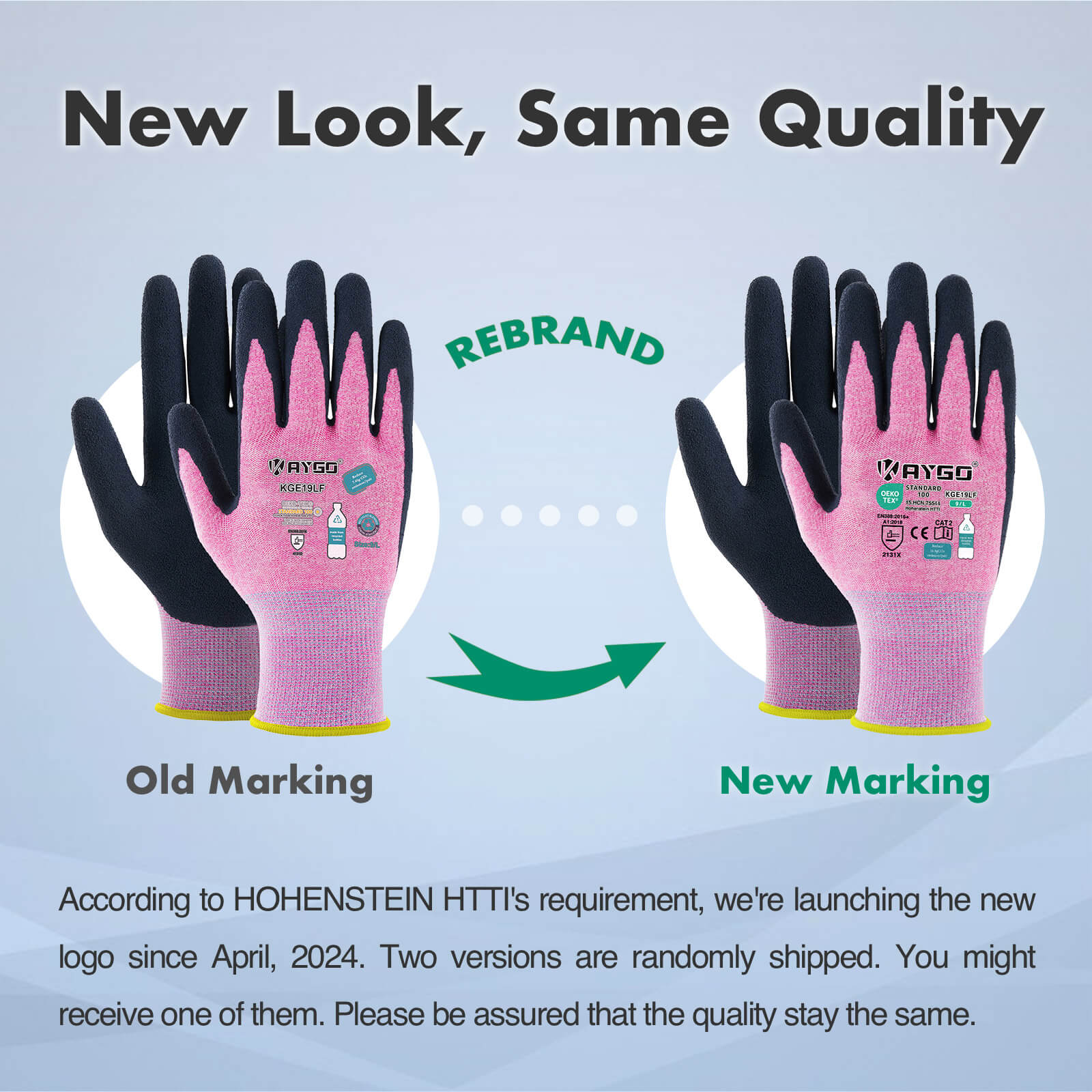 KGE19 Eco Friendly Work Gloves with Latex Coated on Palm and Fingers