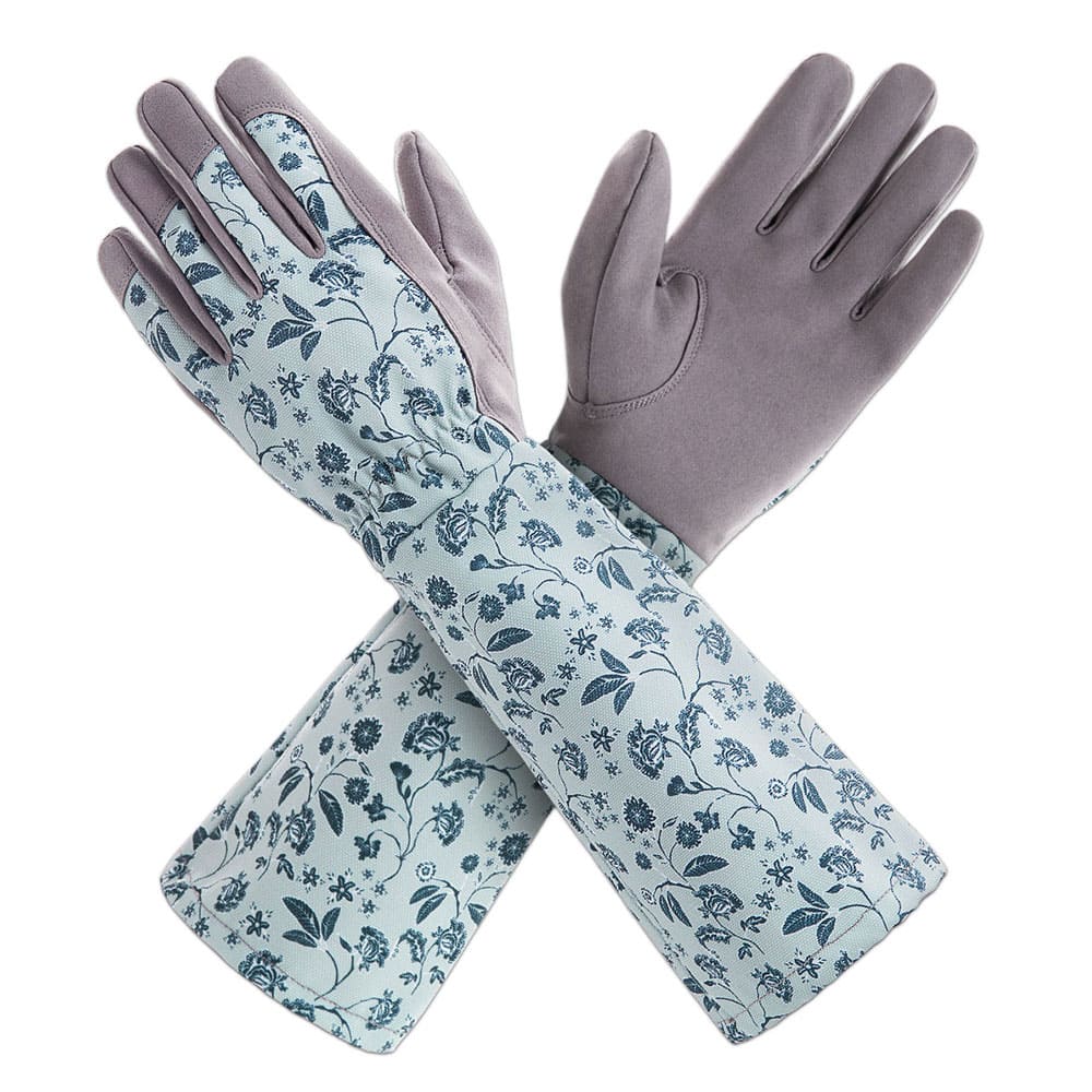 gardening gloves leather ladies KAYGO KG129 Faux Leather Long Gardening Gloves for Women 1 Pair / Grey / Medium