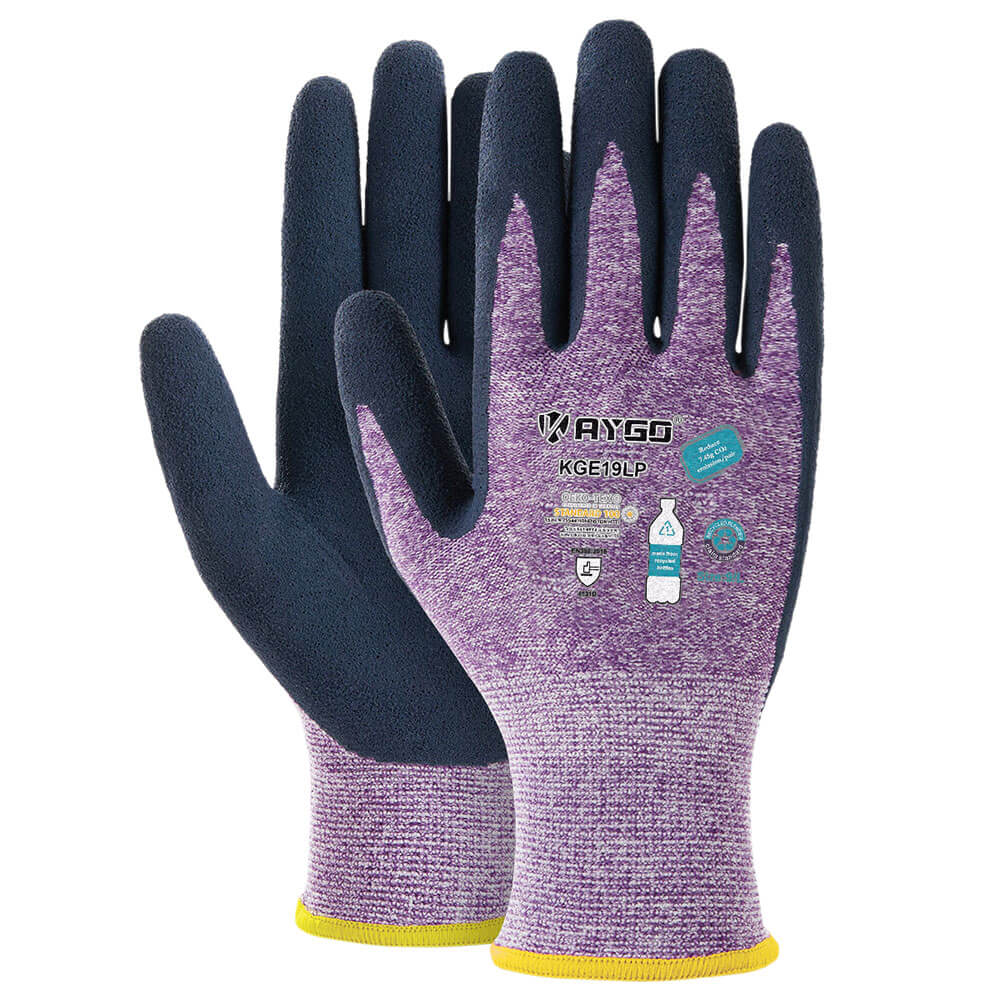 KGE19 Eco Friendly Work Gloves with Latex Coated on Palm and Fingers