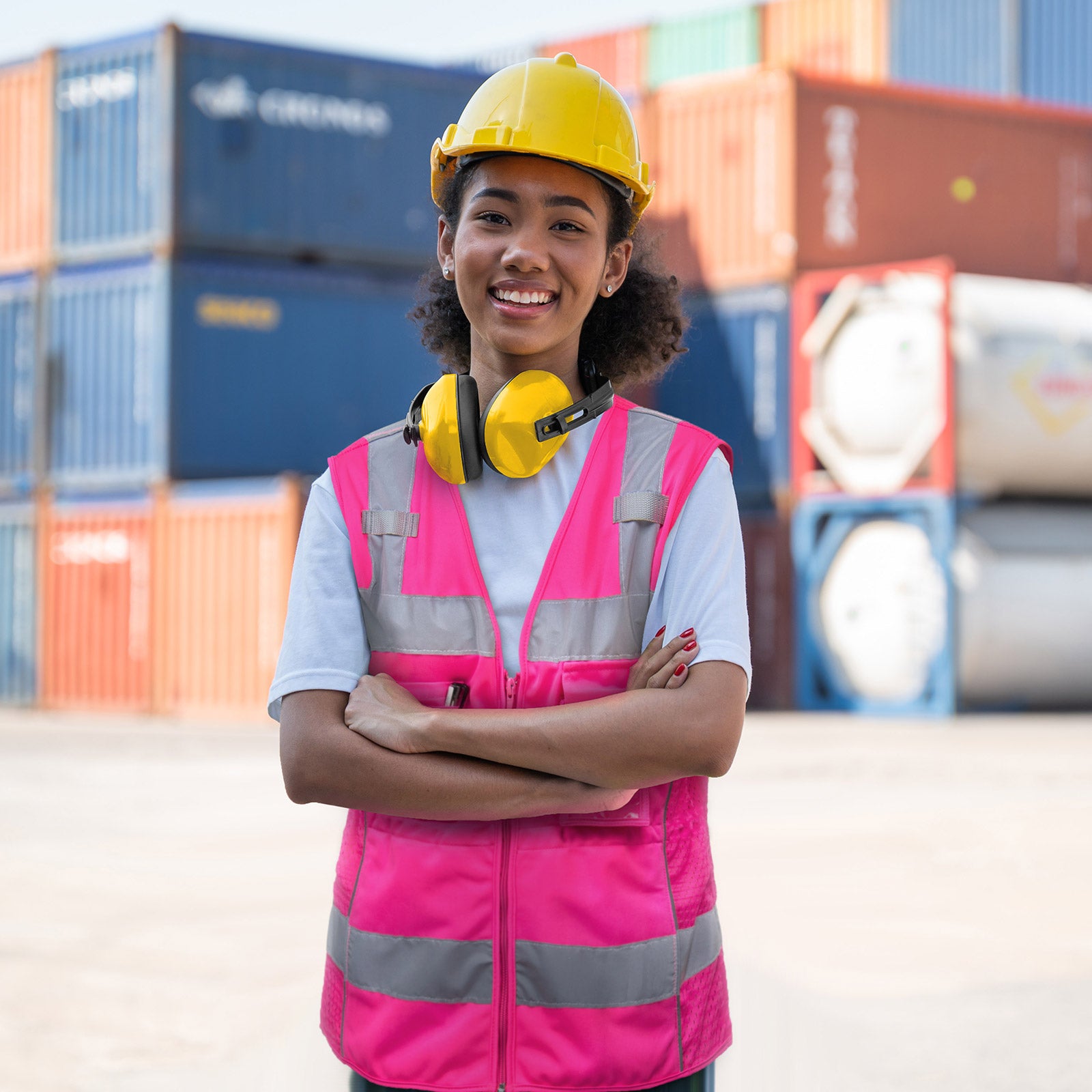 High Visibility Women Safety Vest, 8 Pockets Reflective vest with adjustable waist line,Slim Fit