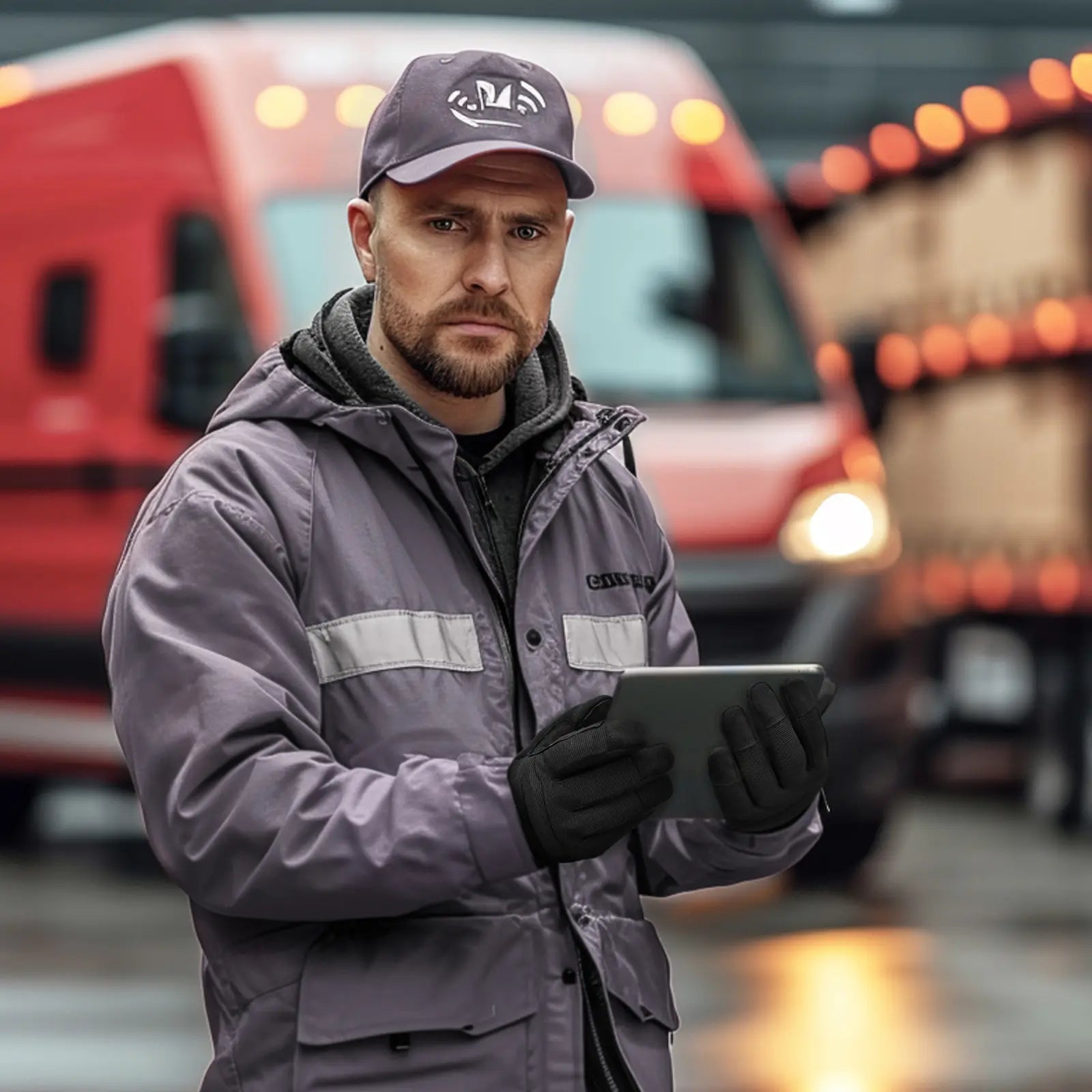 KAYGO KG127W Winter Mechanic Work Gloves – Thermal Insulated with Latex Grip and Touchscreen Compatibility, Double Lining for Cold Weather Protection