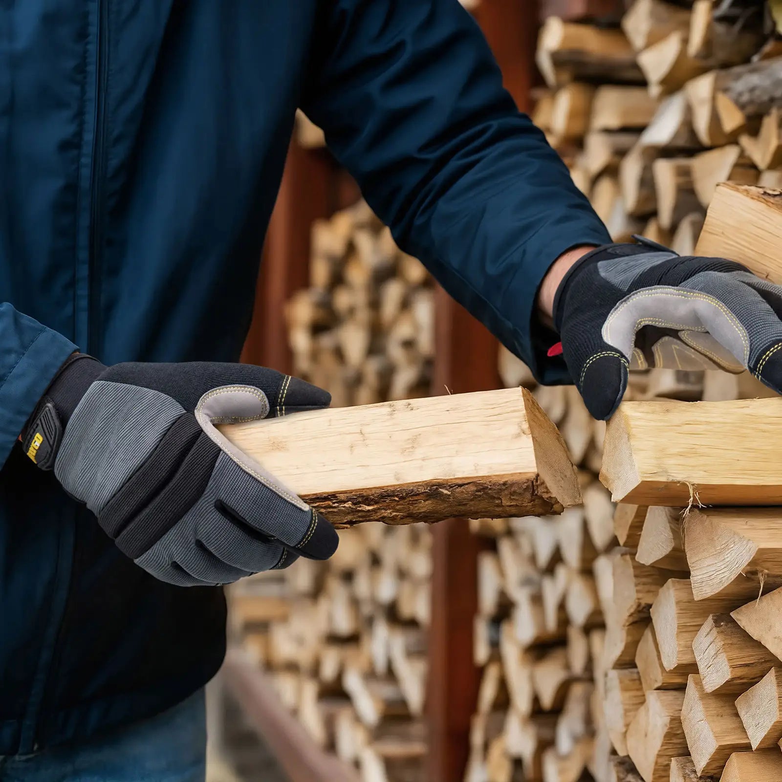 KAYGO KG127W Winter Mechanic Work Gloves – Thermal Insulated with Latex Grip and Touchscreen Compatibility, Double Lining for Cold Weather Protection