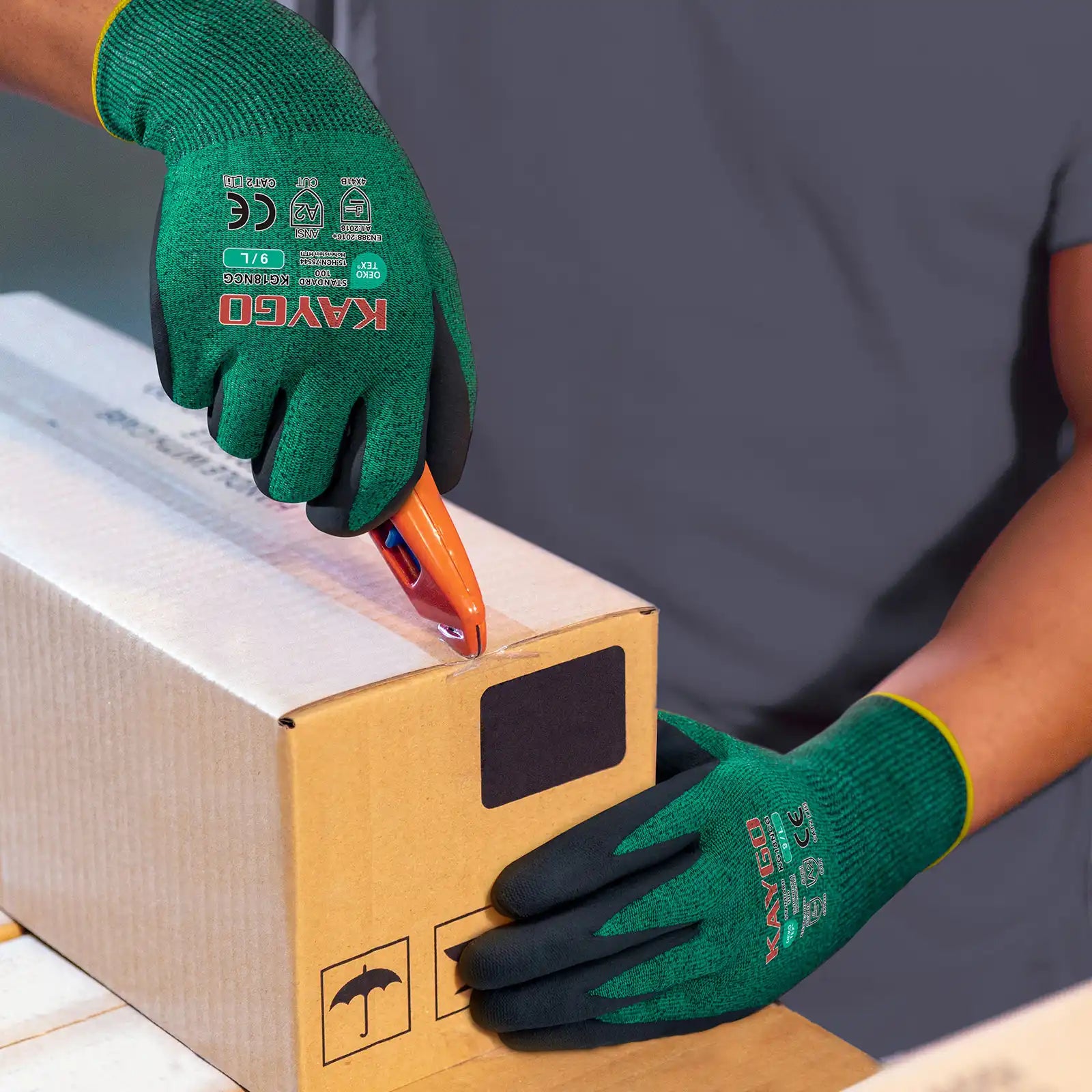 KG18N Seamless Knit Nylon Work Gloves with Microfoam Nitrile Coated on Palm and Fingers