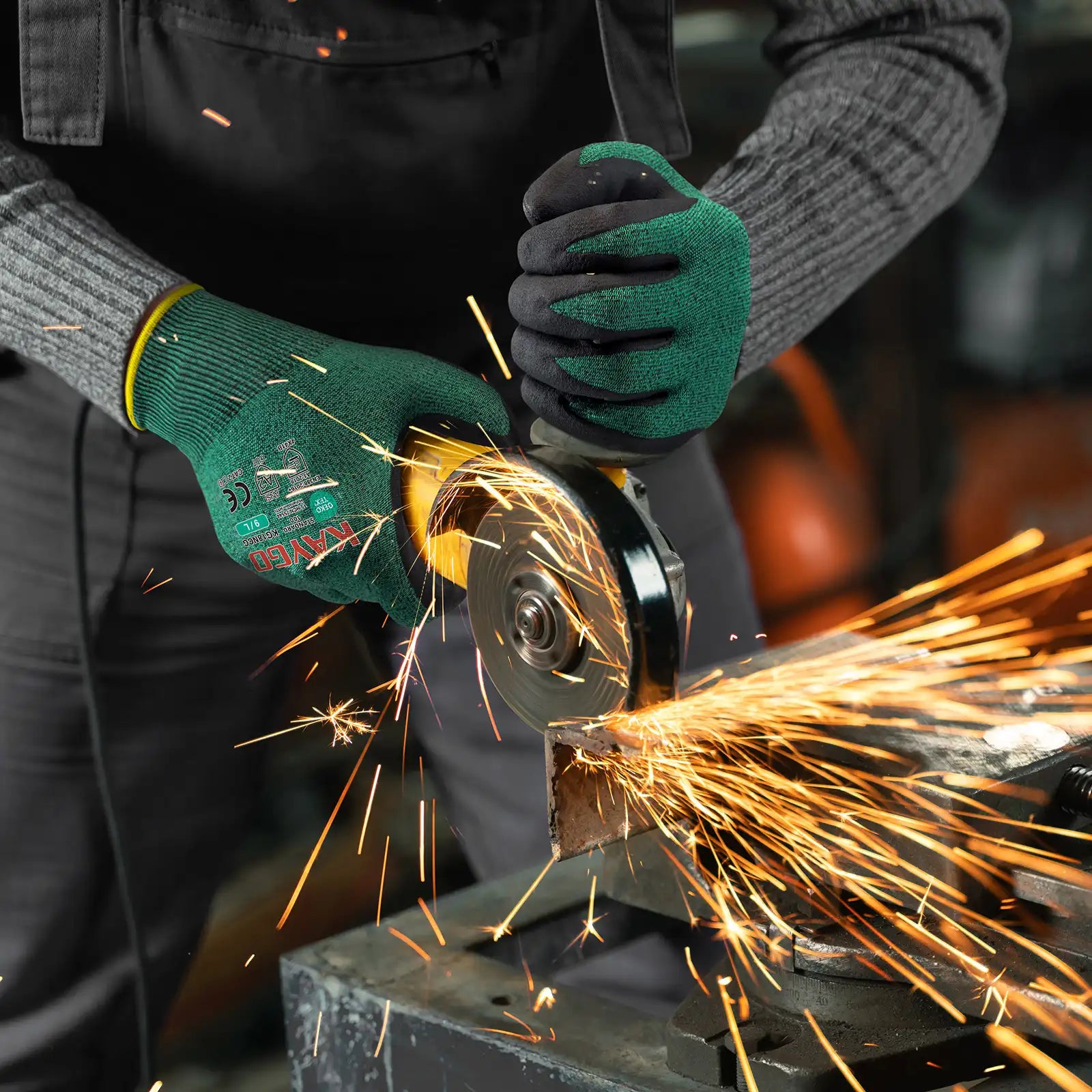 KG18N Seamless Knit Nylon Work Gloves with Microfoam Nitrile Coated on Palm and Fingers