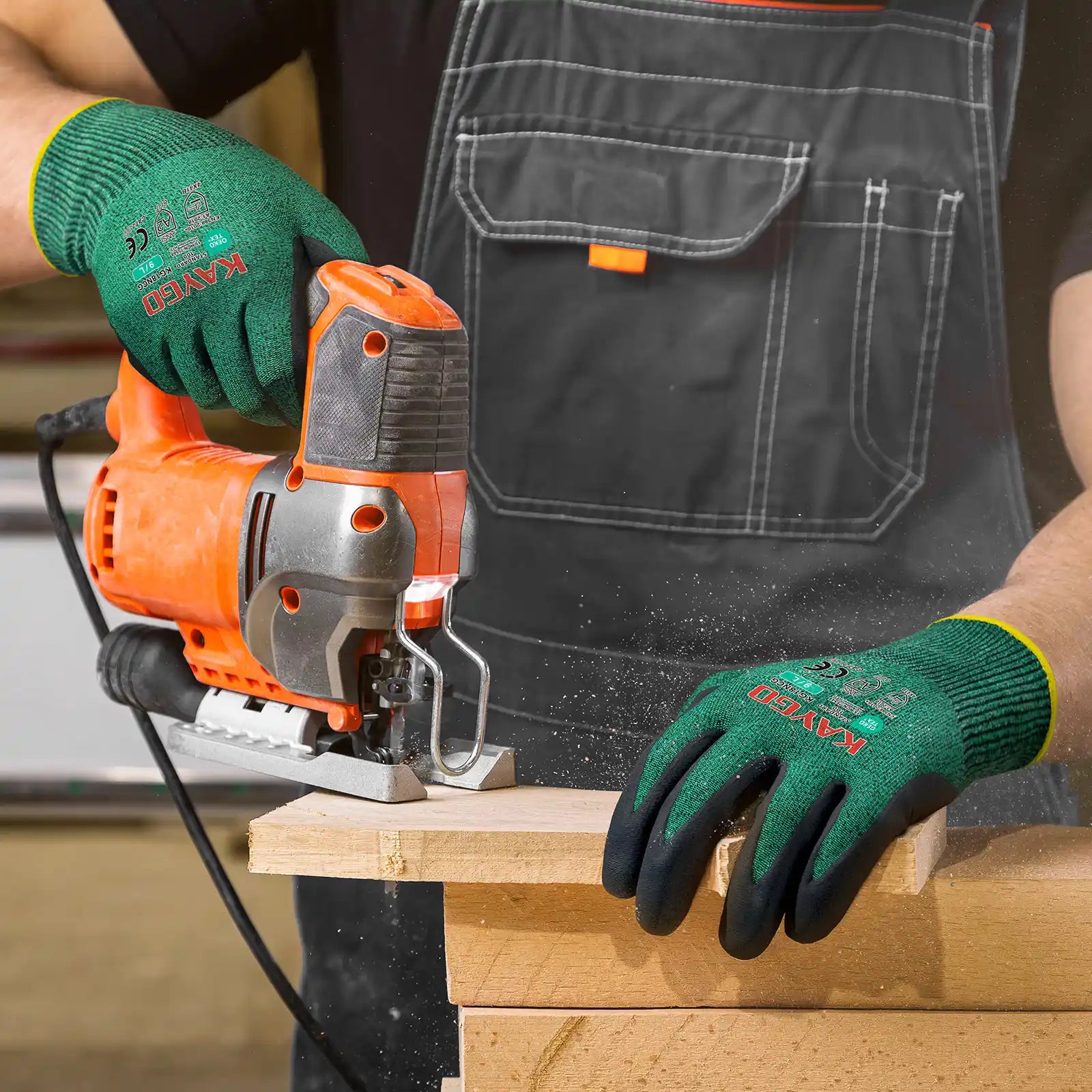 KG18N Seamless Knit Nylon Work Gloves with Microfoam Nitrile Coated on Palm and Fingers