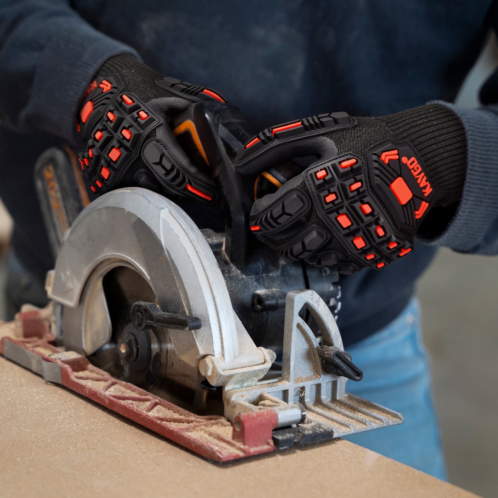 A3 Cut Resistant with TPR Impact Reducing Work Gloves