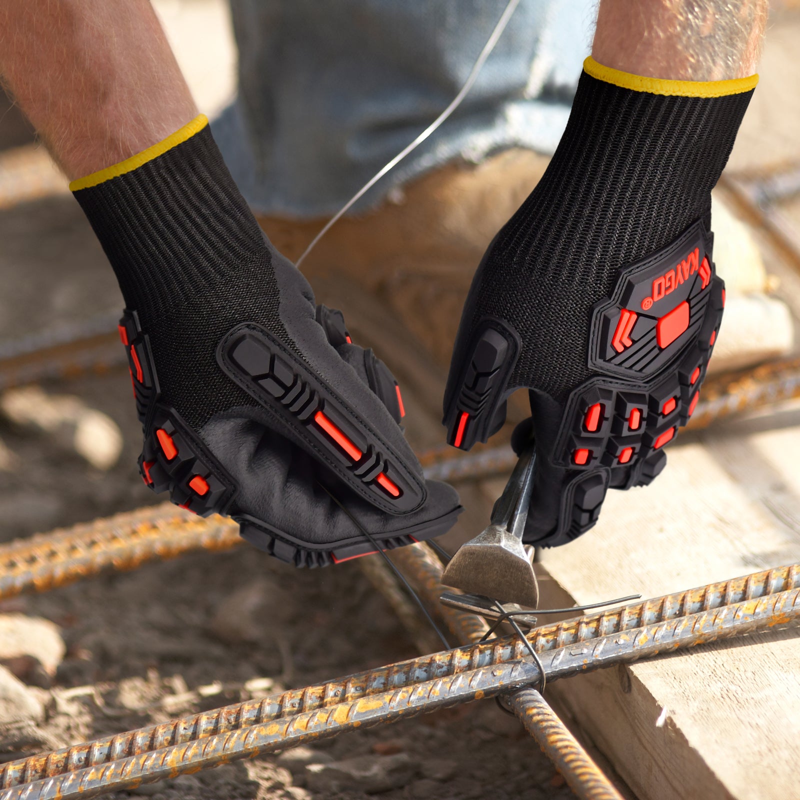 A3 Cut Resistant with TPR Impact Reducing Work Gloves