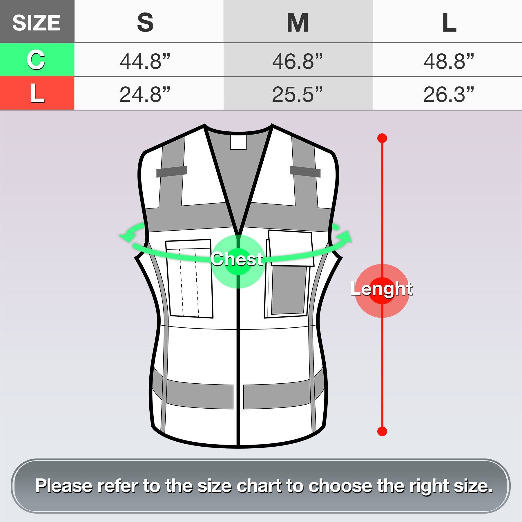 High Visibility Women Safety Vest, 8 Pockets Reflective vest with adjustable waist line,Slim Fit