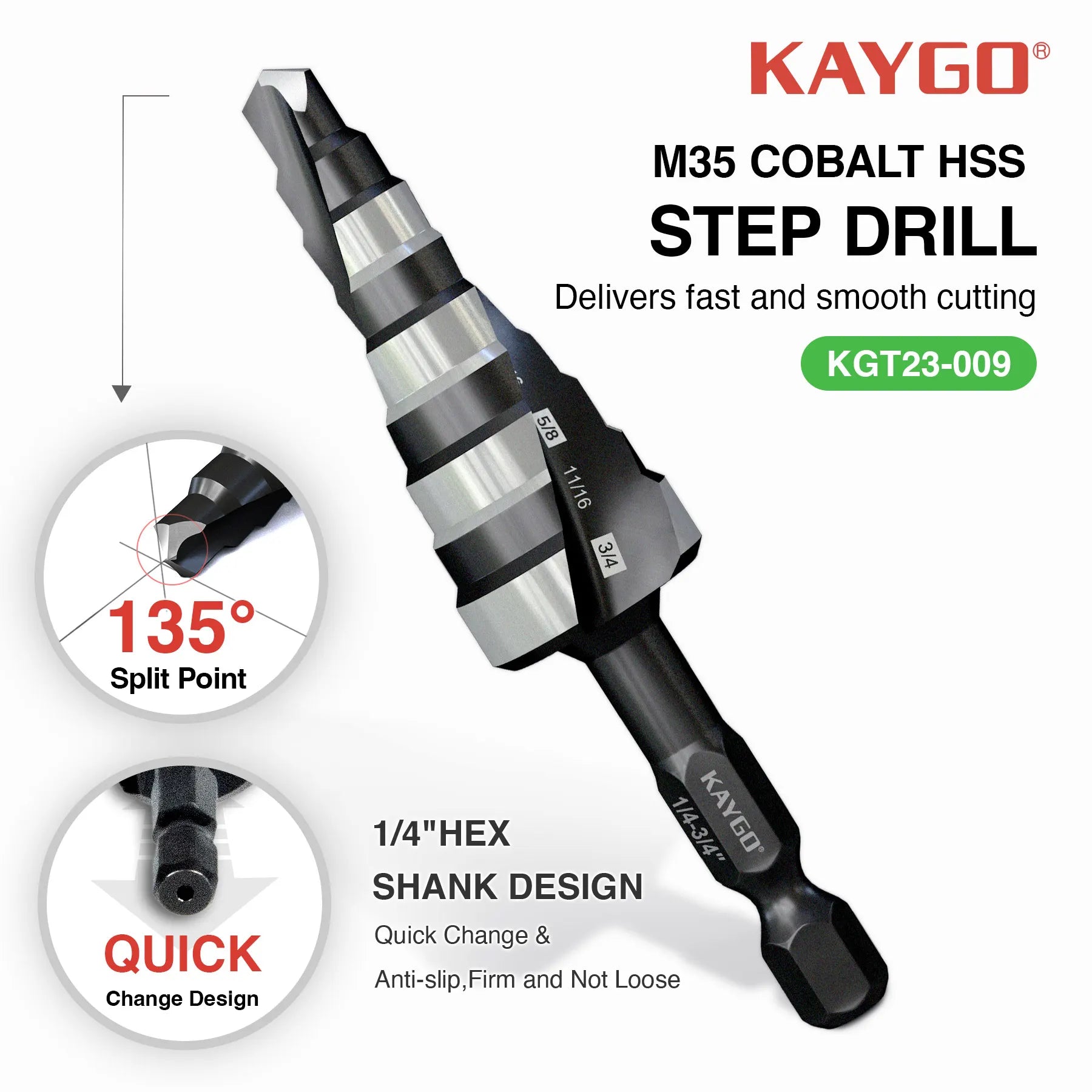 M35 Step Drill Bit