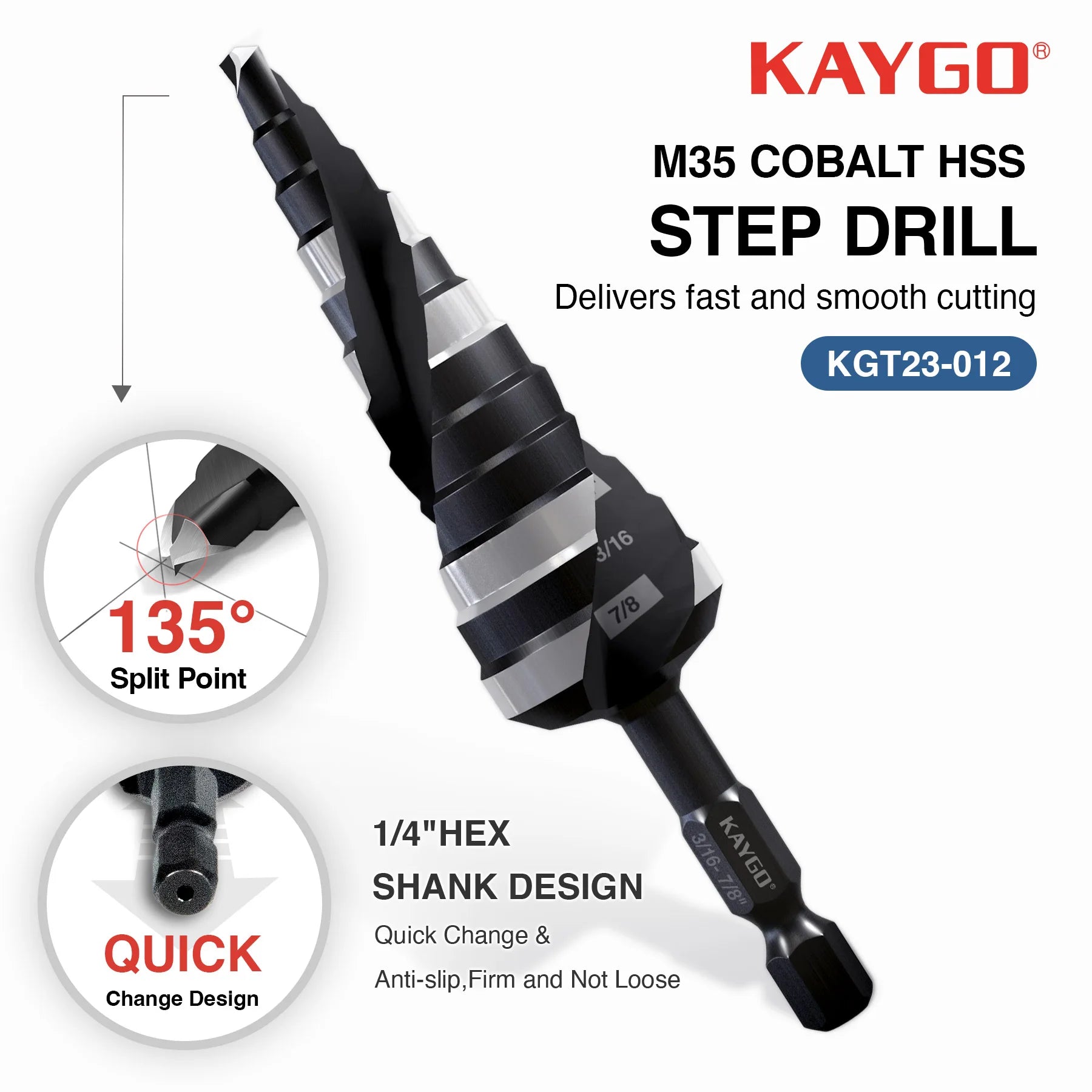 M35 Step Drill Bit