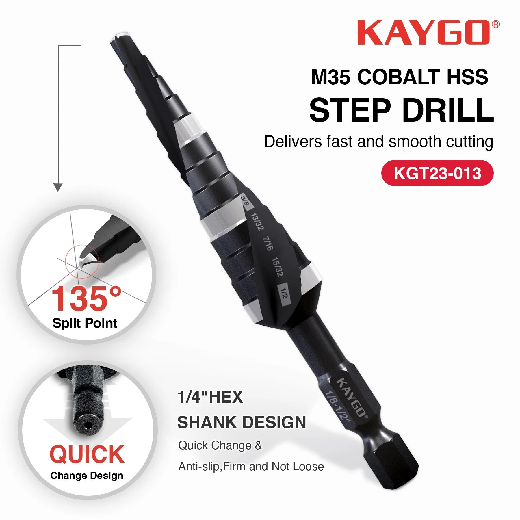 M35 Step Drill Bit