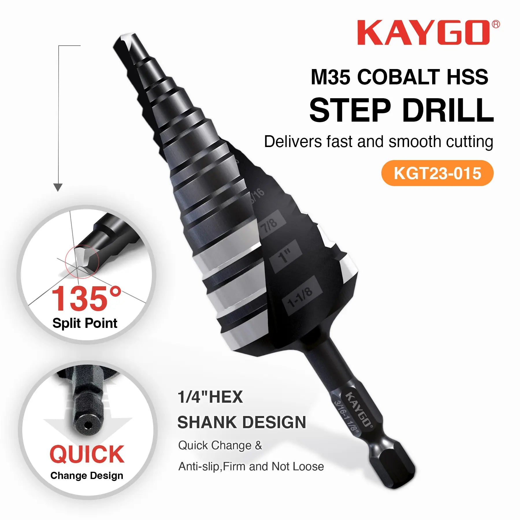 M35 Step Drill Bit