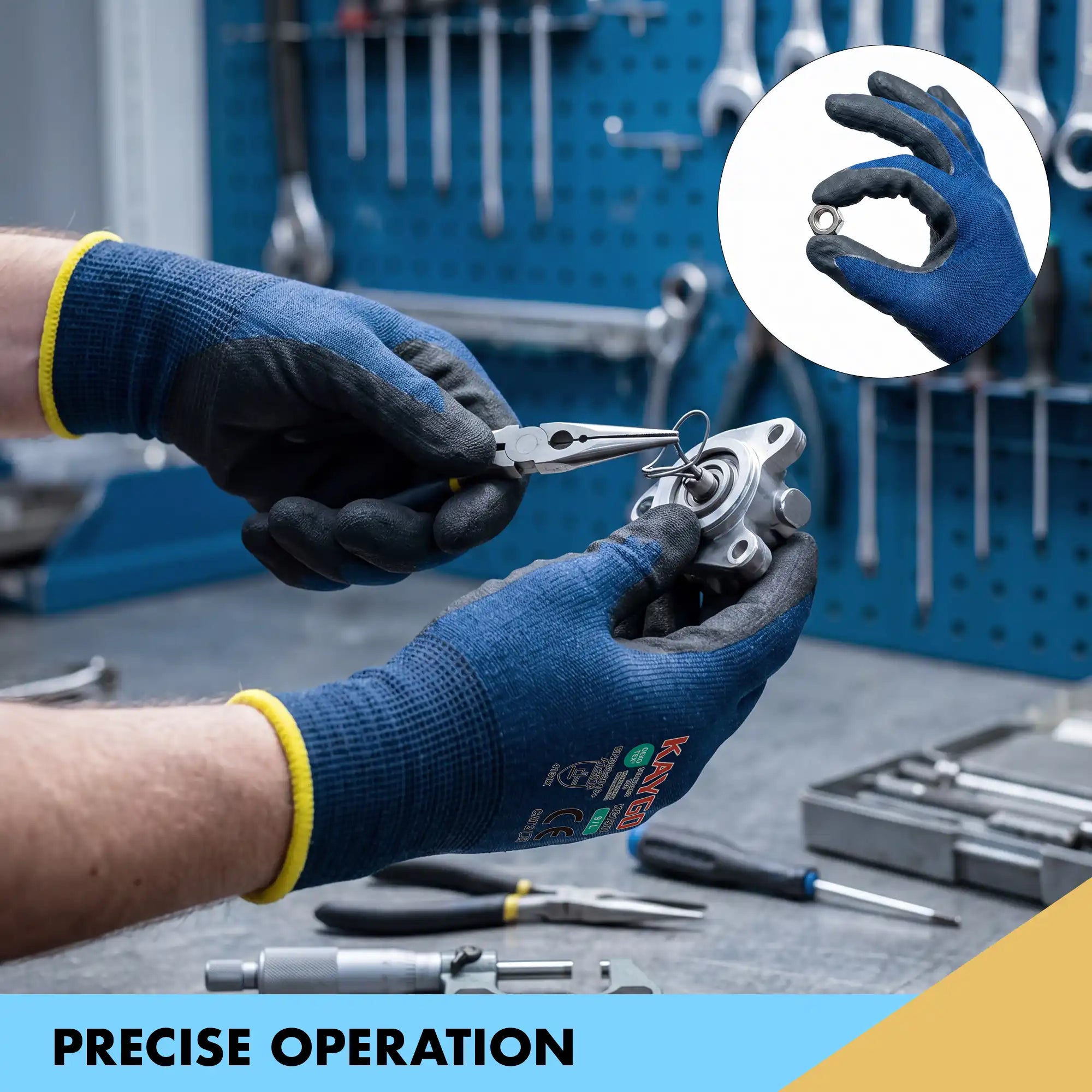KAYGO KG19N Micro-Dotted Nitrile Coated Work Gloves