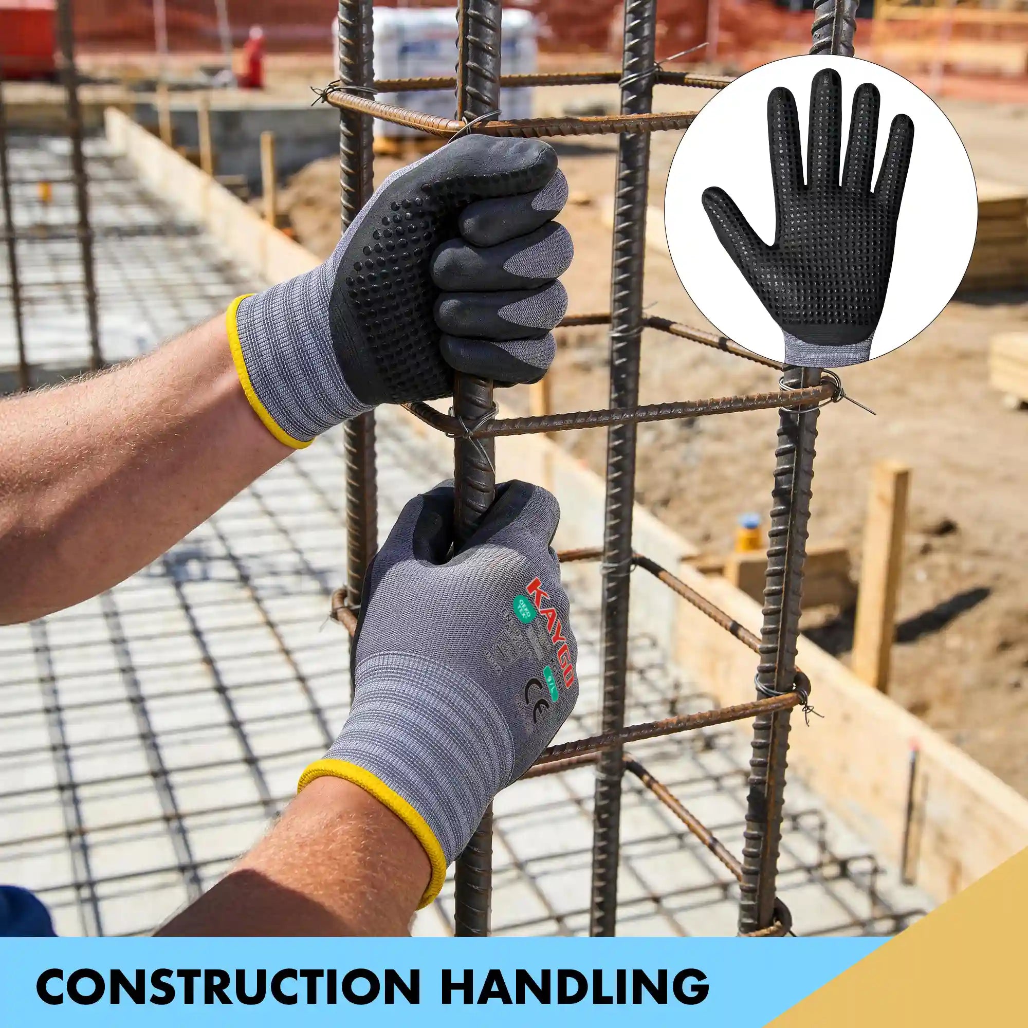 KAYGO KG19N Micro-Dotted Nitrile Coated Work Gloves