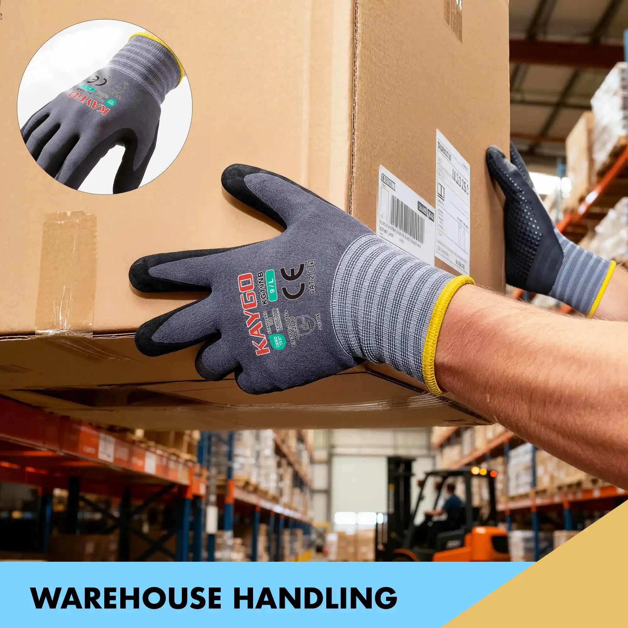 KAYGO KG19N Micro-Dotted Nitrile Coated Work Gloves