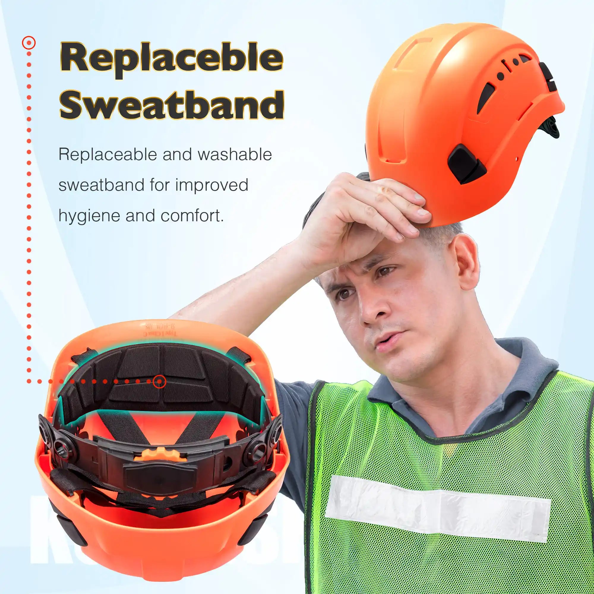 KAYGO KG601 Safety Helmet with Adjustable Fit, Chin Strap, and Vented ABS Shell for Construction and Industrial Use